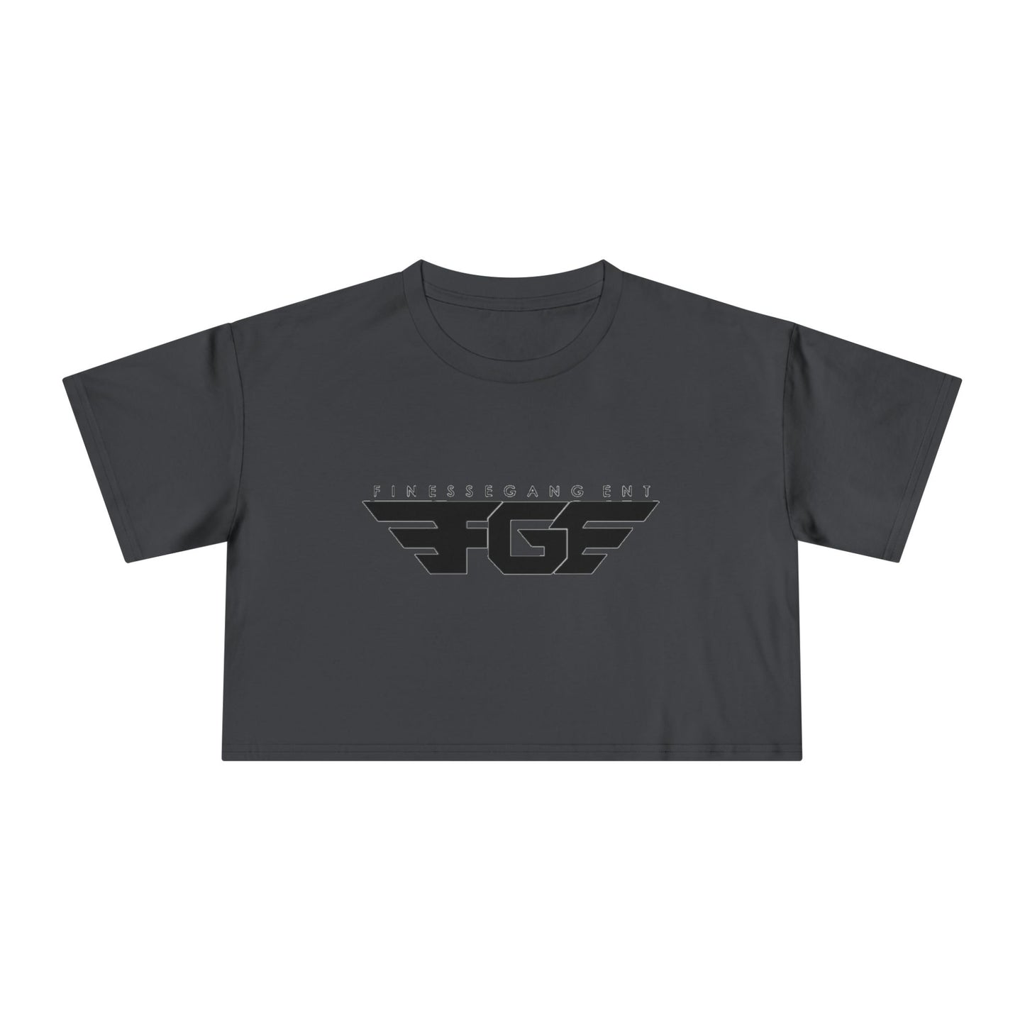 FGE Fitness Gang Women's Crop Tee, Trendy Workout Top, Gym Apparel, Casual Style, Fashionable Sportswear