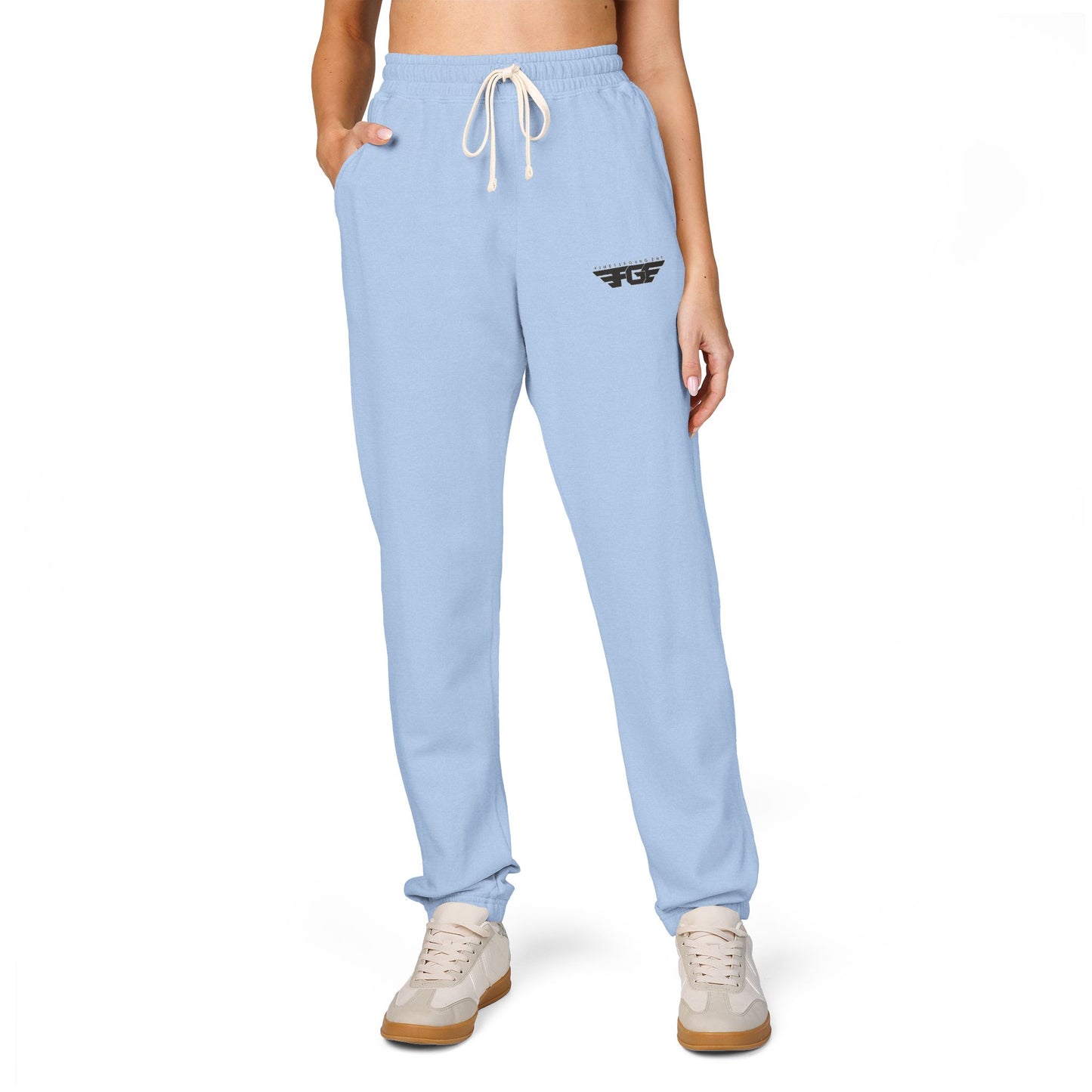 Comfy FGE Garment-Dyed Fleece Sweatpants - Unisex Loungewear, Ideal for Relaxation, Cozy Evenings, Casual Outings, Gift for Him/Her