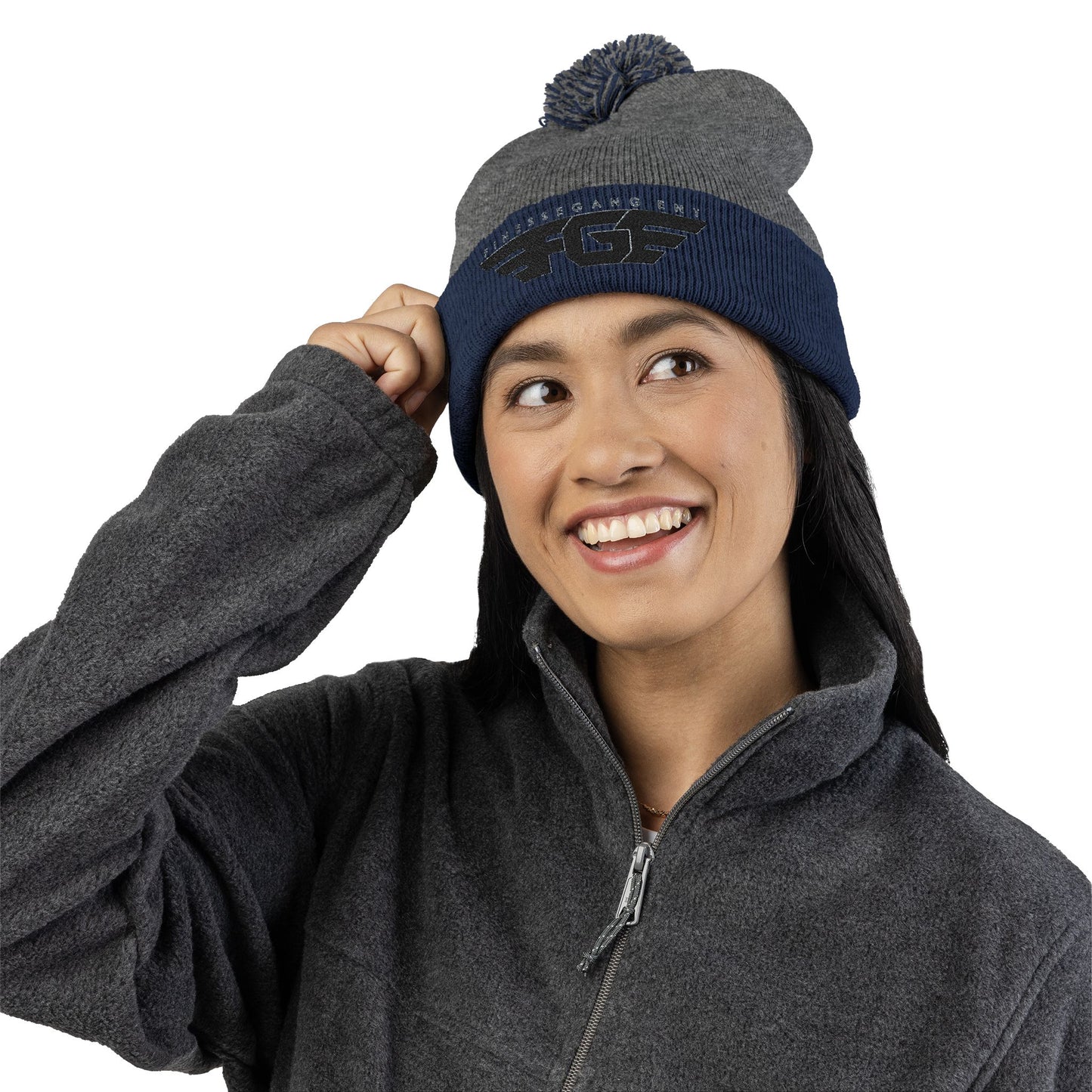 FGE Pom-Pom Knit Cap (Embroidery)