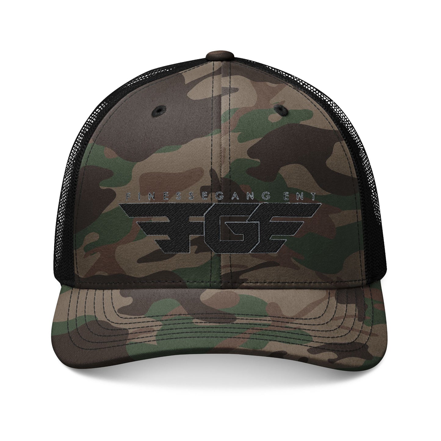 Camo Trucker Hat - Outdoor Adventure Headwear, Military Style Cap, Personalized Gift for Him, Fishing Hat, Hiking Accessory