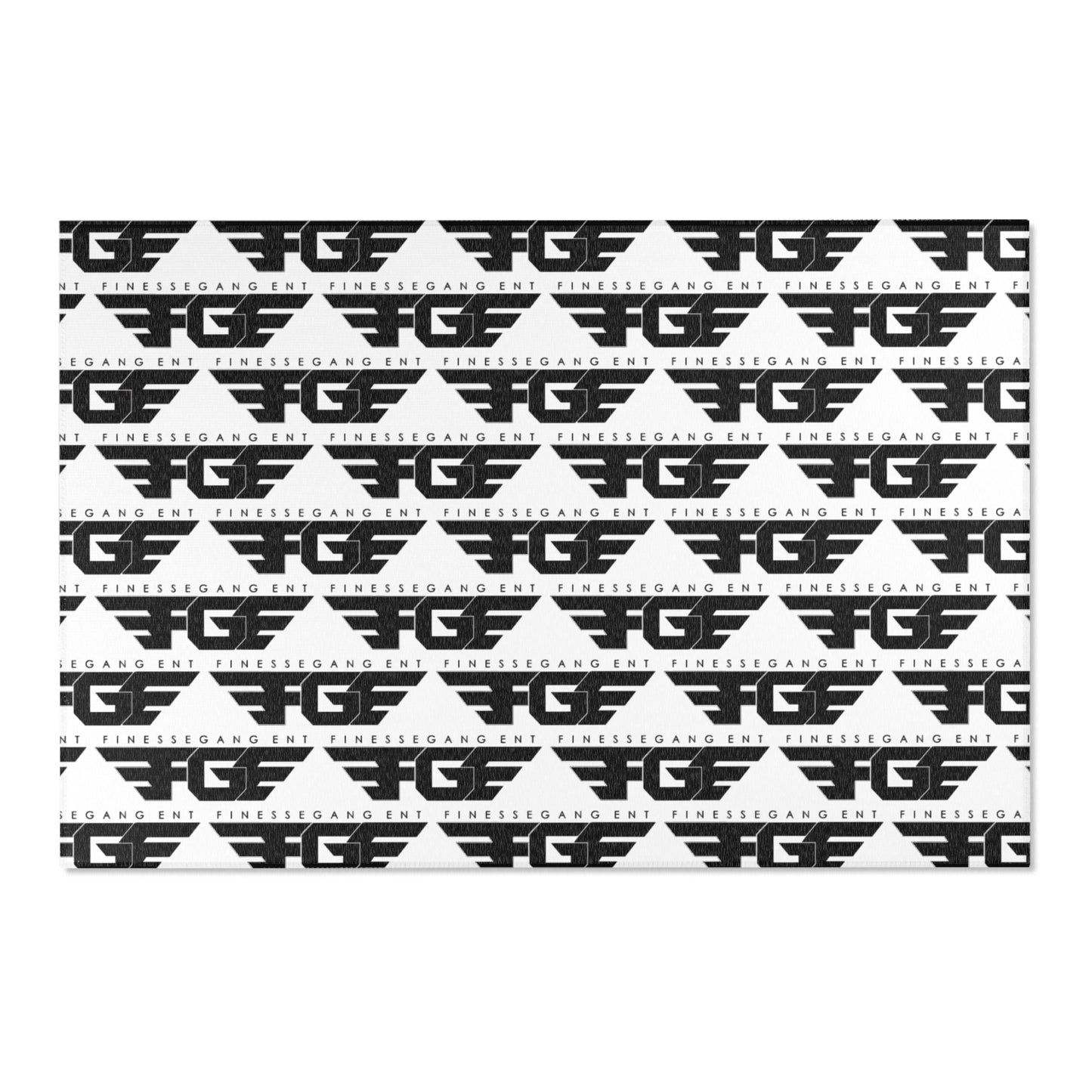 Modern FGE Geometric Area Rug, Chic Home Decor, Boho Rug, Living Room Accent, Black and White Rug, Stylish Floor Mat