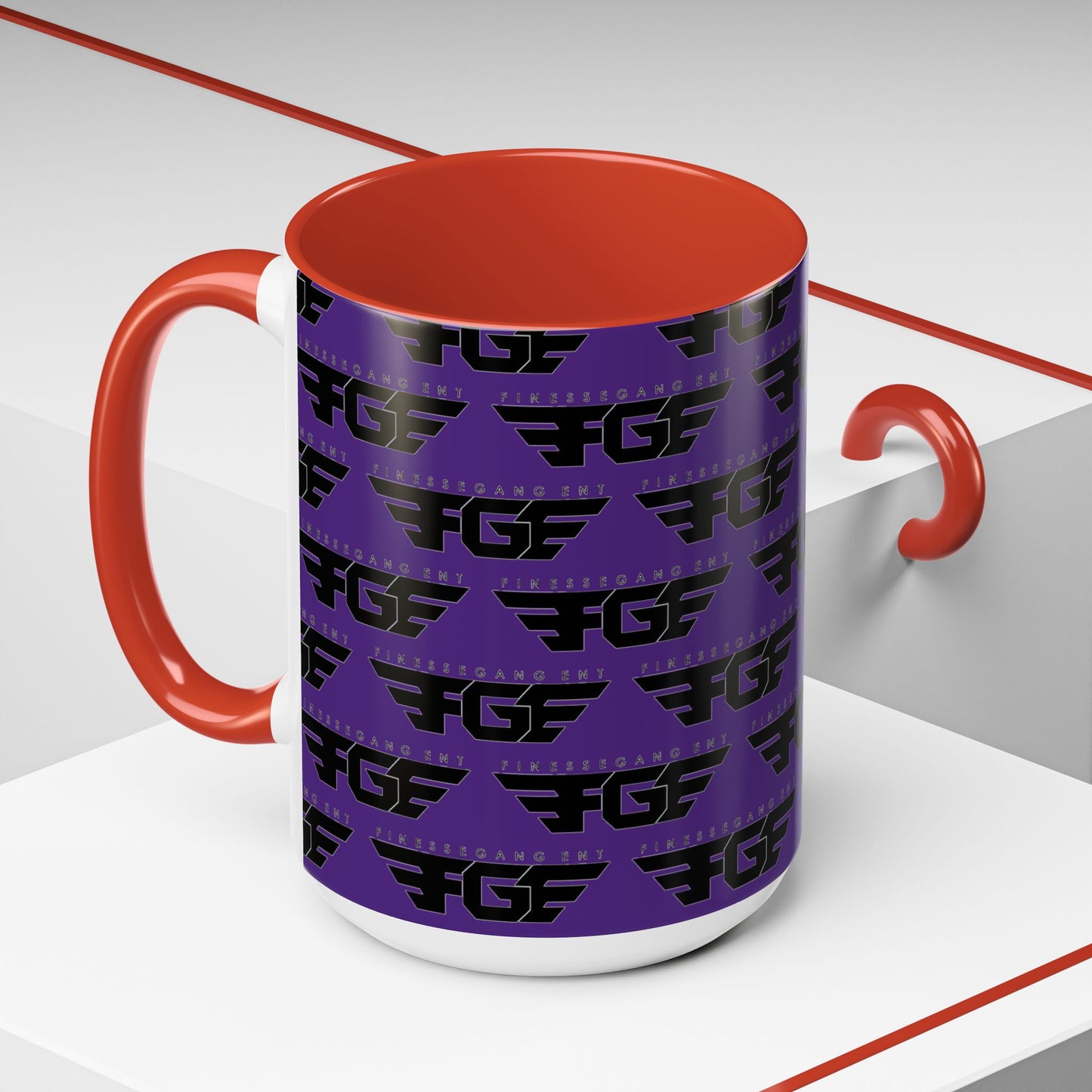 Funky Purple Accent Coffee Mug - Unique Gift for Coffee Lovers, Stylish Home Decor, Office Essential, Birthday Present, Empowering Vibes
