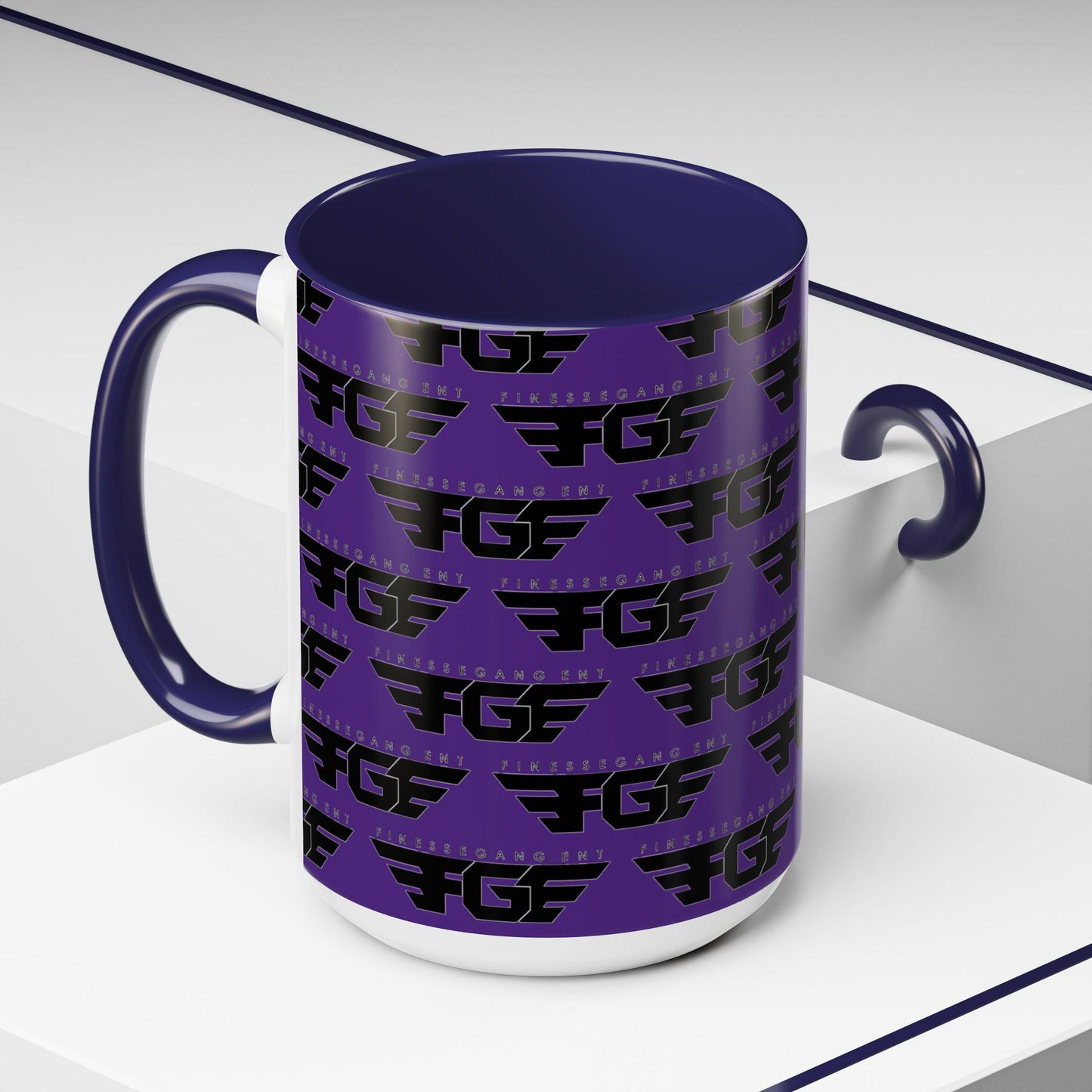 Funky Purple Accent Coffee Mug - Unique Gift for Coffee Lovers, Stylish Home Decor, Office Essential, Birthday Present, Empowering Vibes