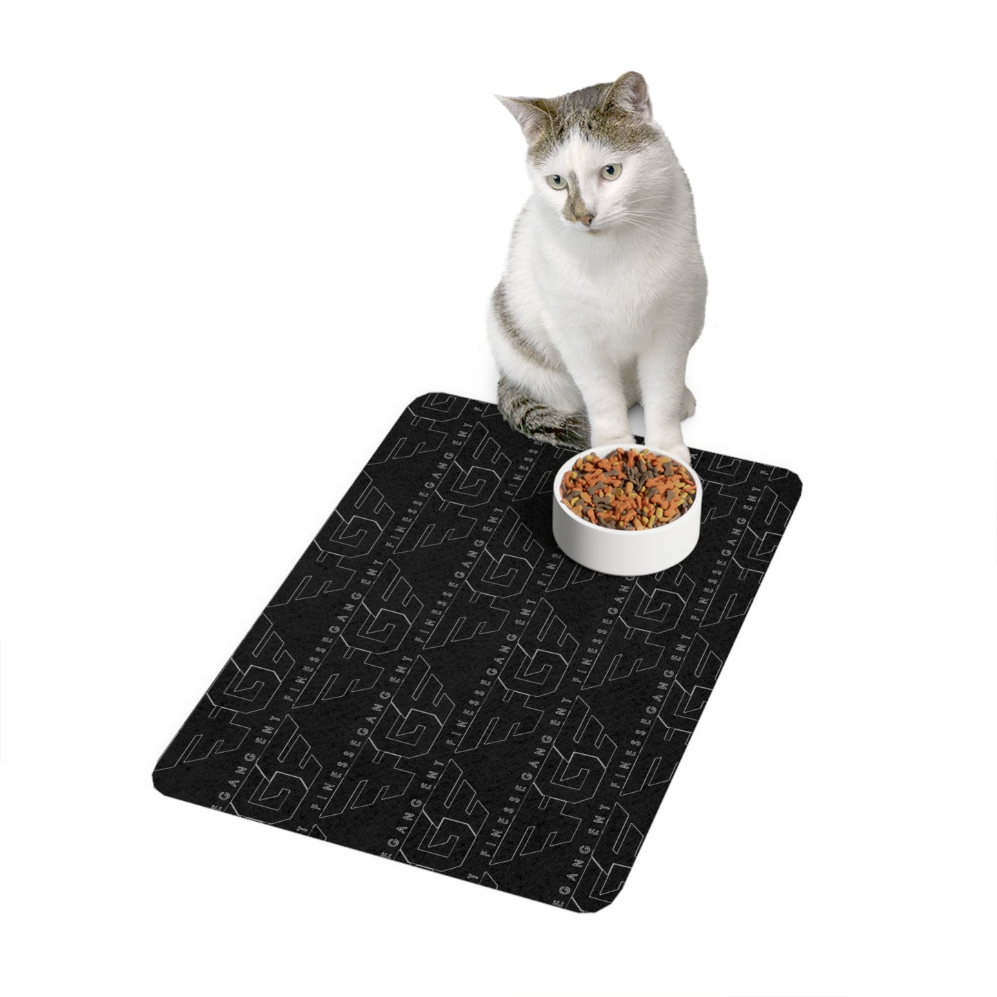 FGE Pet Food Mat - Stylish Non-Slip Dog Feeding Mat, Modern Pet Accessory for Cats & Dogs, Perfect for Home Decor, Gift for Pet Lovers