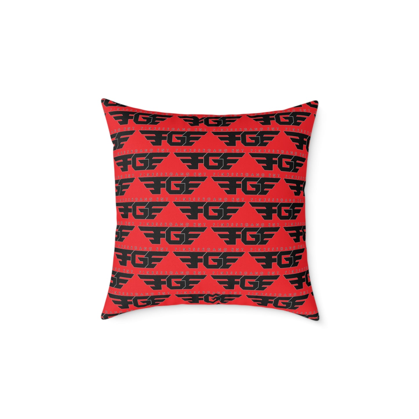 Stylish FGE Square Poly Canvas Pillow with Bold Graphic Design, Modern Home Decor, Cozy Accent, Gift for Friends, Unique Throw Cushion