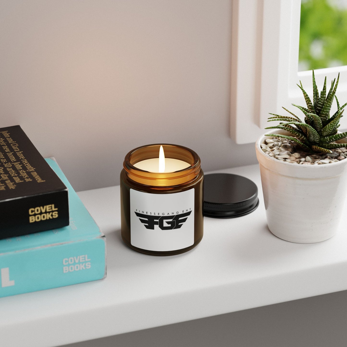 FinesseGang Scented Soy Candle - Amber Jar | Relaxing Home & Gift Idea