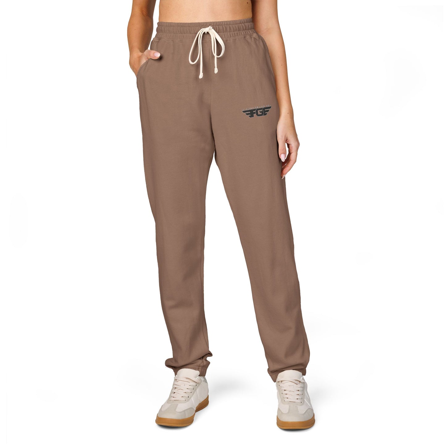Comfy FGE Garment-Dyed Fleece Sweatpants - Unisex Loungewear, Ideal for Relaxation, Cozy Evenings, Casual Outings, Gift for Him/Her