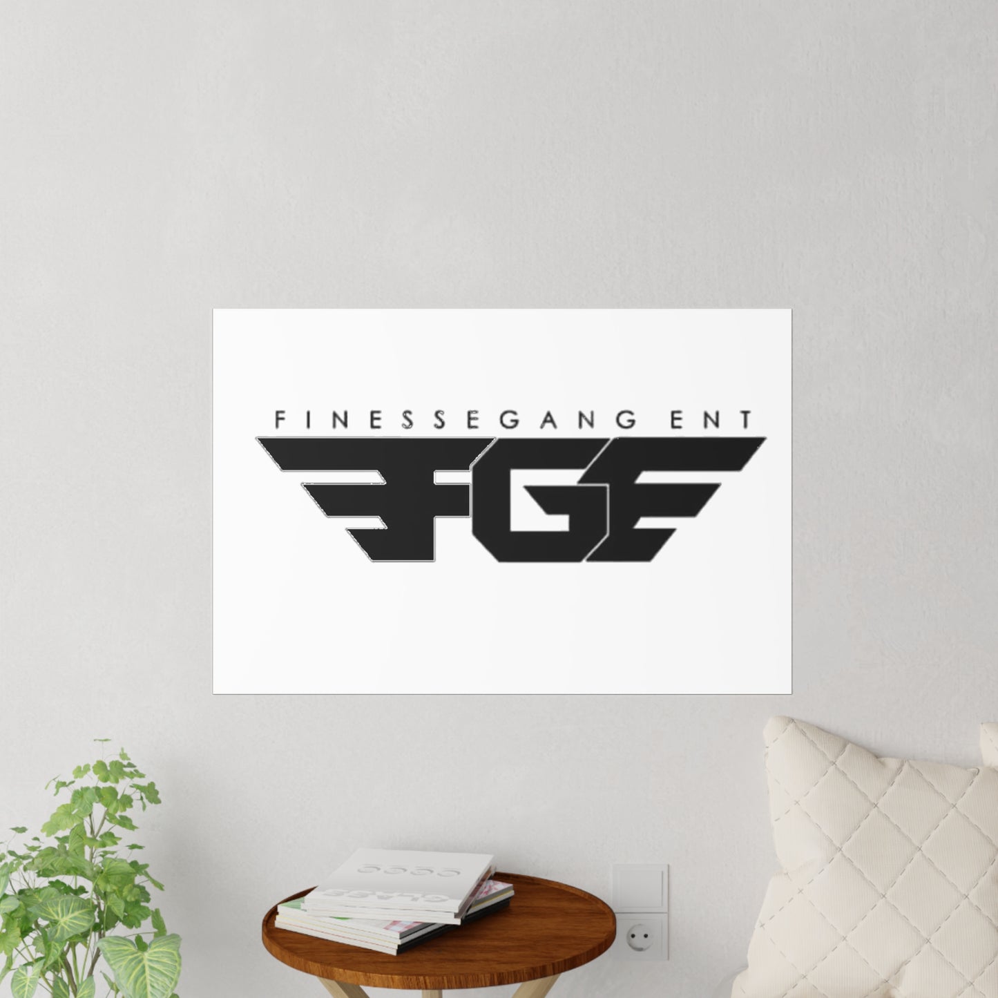 Finessegang Wall Decals - Modern Black Home Art, Stylish Room Decor, Unique Gift for Creative Spaces, Wall Stickers, Trendy Art Prints