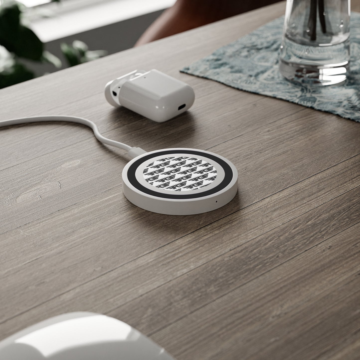 Wireless FGE Charging Pad - Modern Tech Decor, Stylish Gadget Accessory, Unique Gift for Tech Lovers, Desk Organization, Minimalist Home