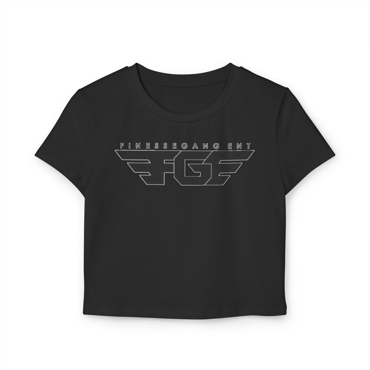 Stylish Women's Baby Tee with Fitness Gang Logo - Trendy Crop Top for Gym Lovers, Casual Wear, Workout Apparel, Fitness Gift