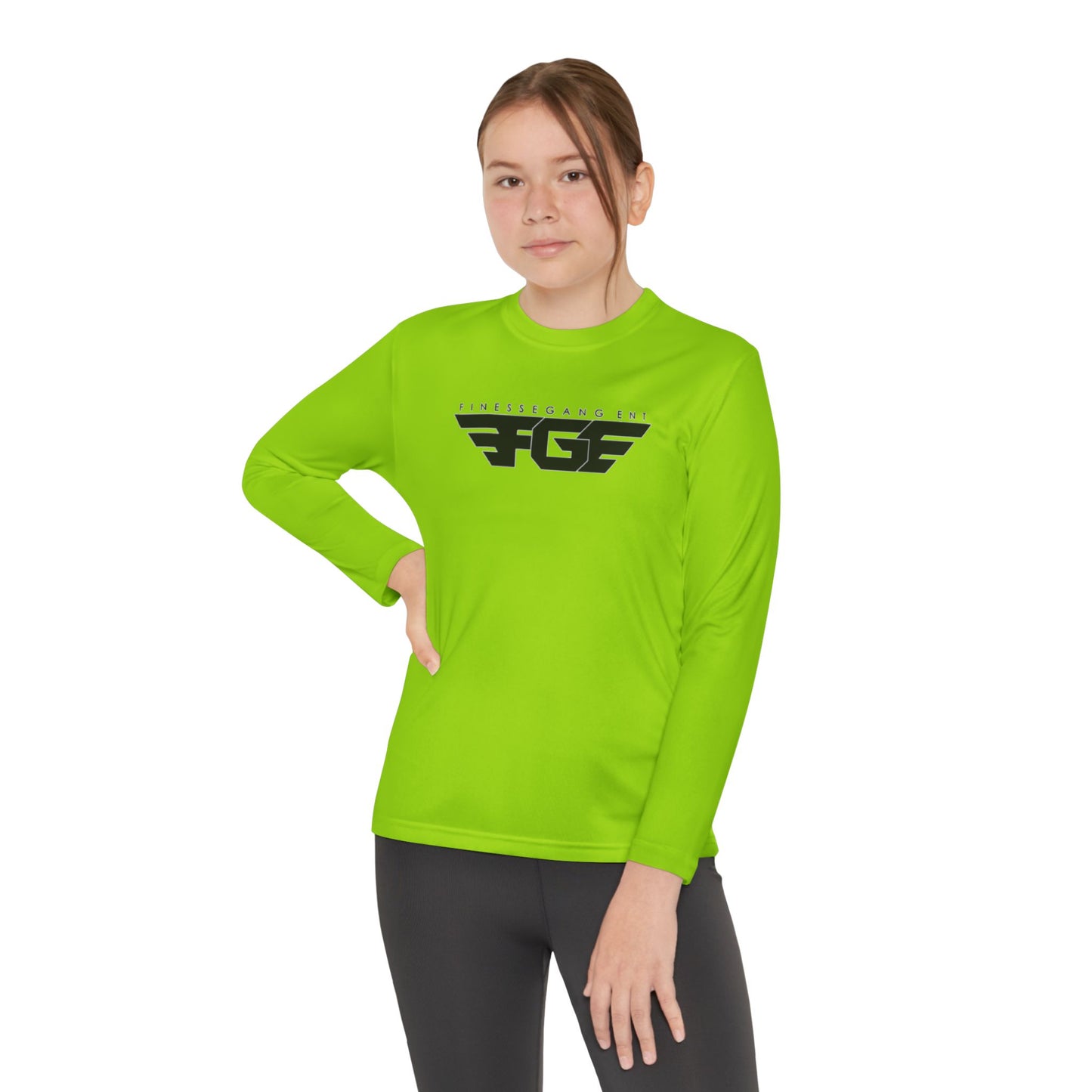 Youth FGE Long Sleeve Active Tee - Sportswear for Kids, Comfortable Athletic Shirt, Stylish Youth Tee for Team Events, Gift for Active Kids