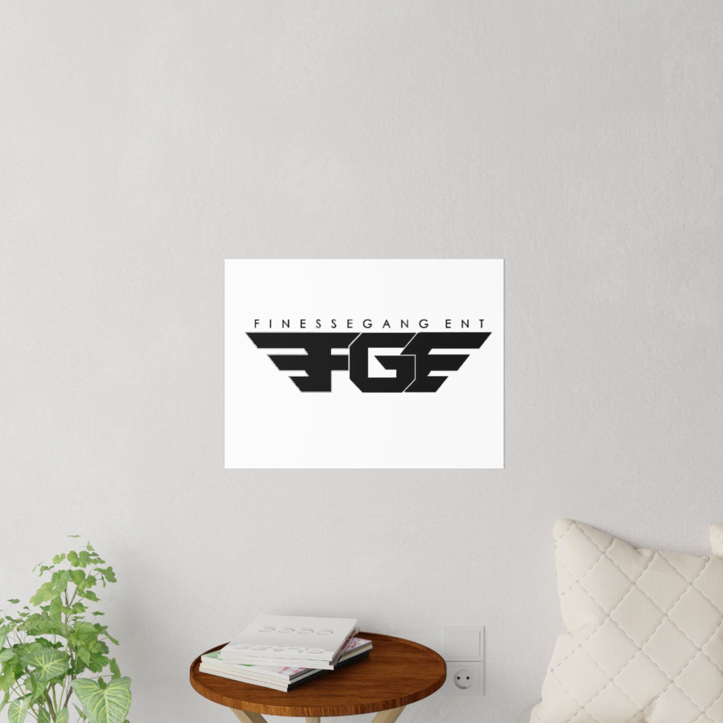 Finessegang Wall Decals - Modern Black Home Art, Stylish Room Decor, Unique Gift for Creative Spaces, Wall Stickers, Trendy Art Prints