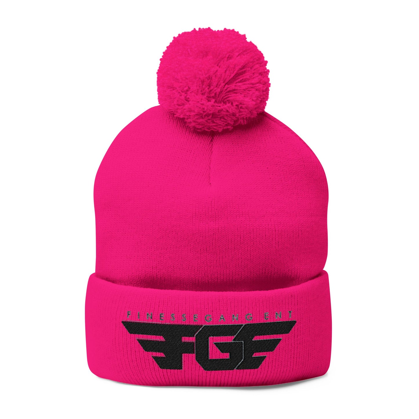 FGE Pom-Pom Knit Cap (Embroidery)
