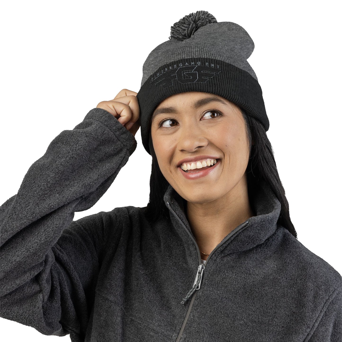 FGE Pom-Pom Knit Cap (Embroidery)