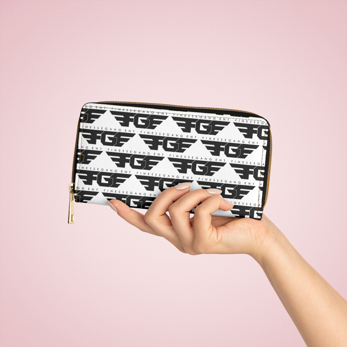 Stylish FGE Zipper Wallet - Chic Pouch, Travel Essential, Minimalist Accessory, Perfect for Gifting, Everyday Use