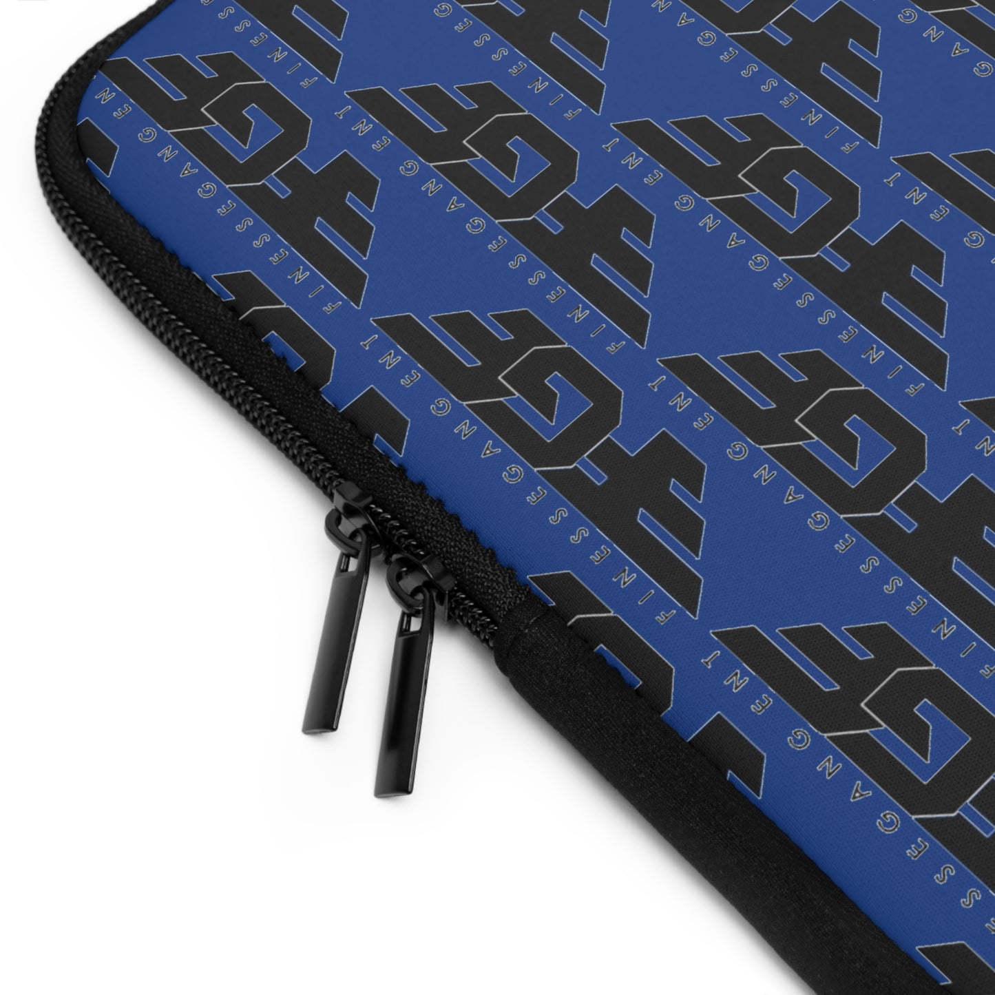 Stylish FGE Laptop Sleeve for Trendy Professionals, Tech Accessories, Gift for Students, Personalized Case, Black and Blue