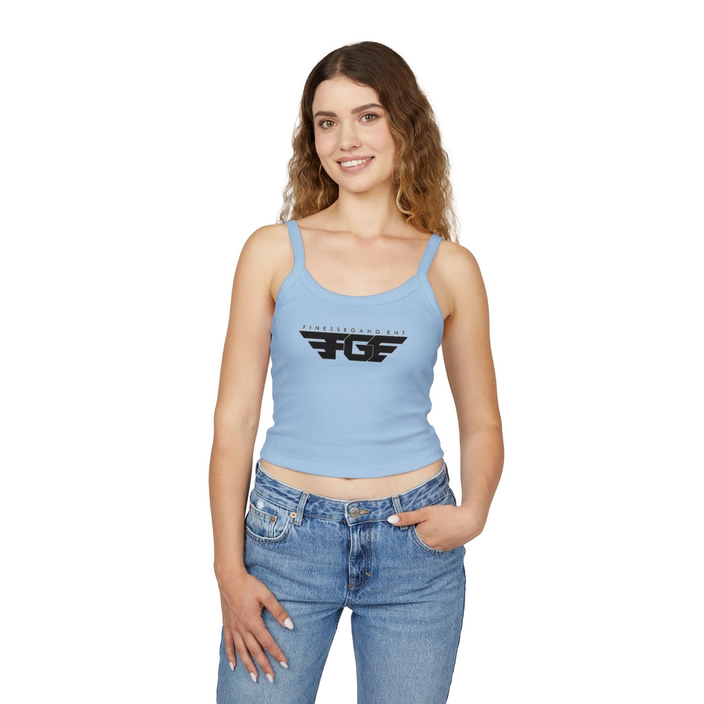 FGE Stylish Women's Spaghetti Strap Tank Top - Finessegagent Graphic Design