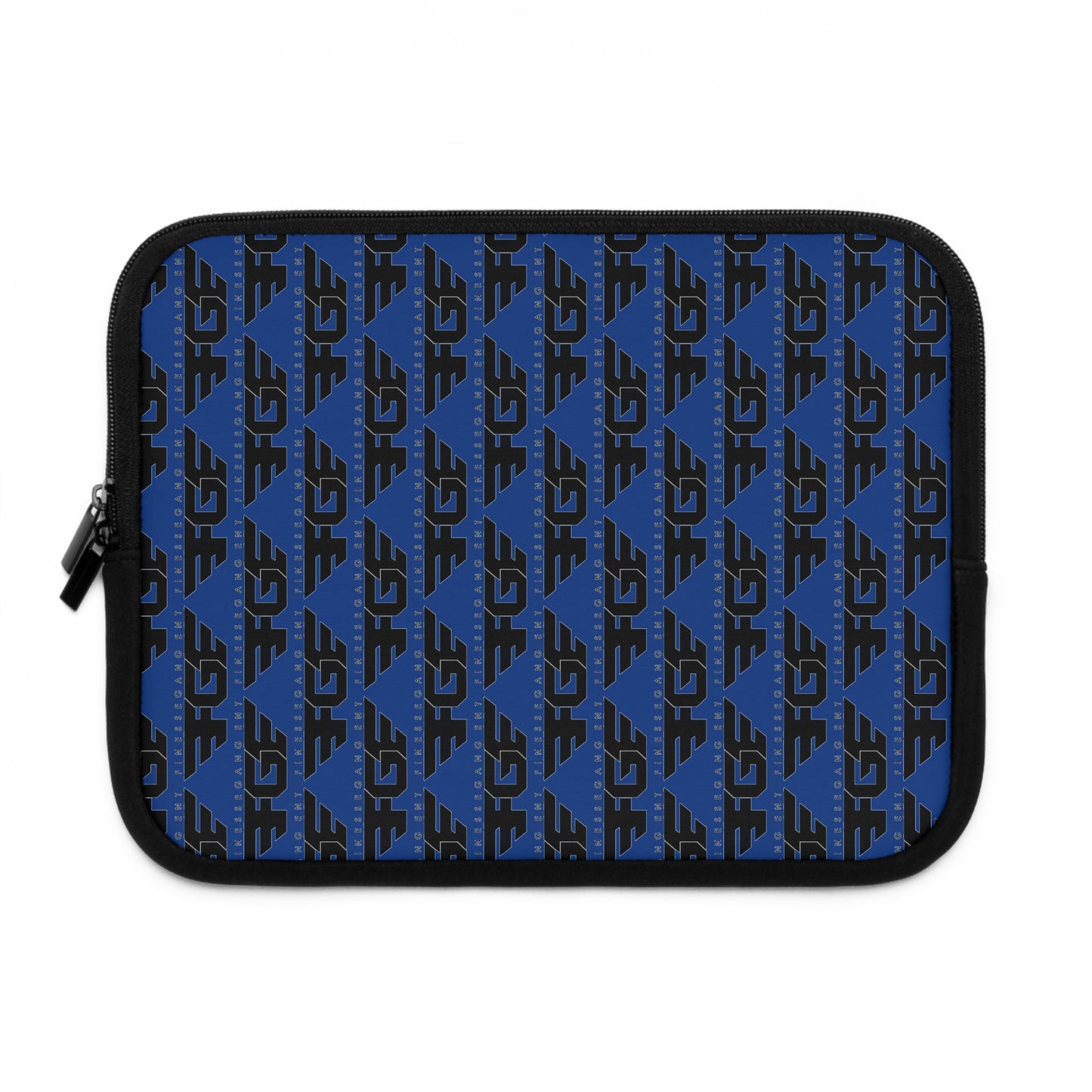 Stylish FGE Laptop Sleeve for Trendy Professionals, Tech Accessories, Gift for Students, Personalized Case, Black and Blue
