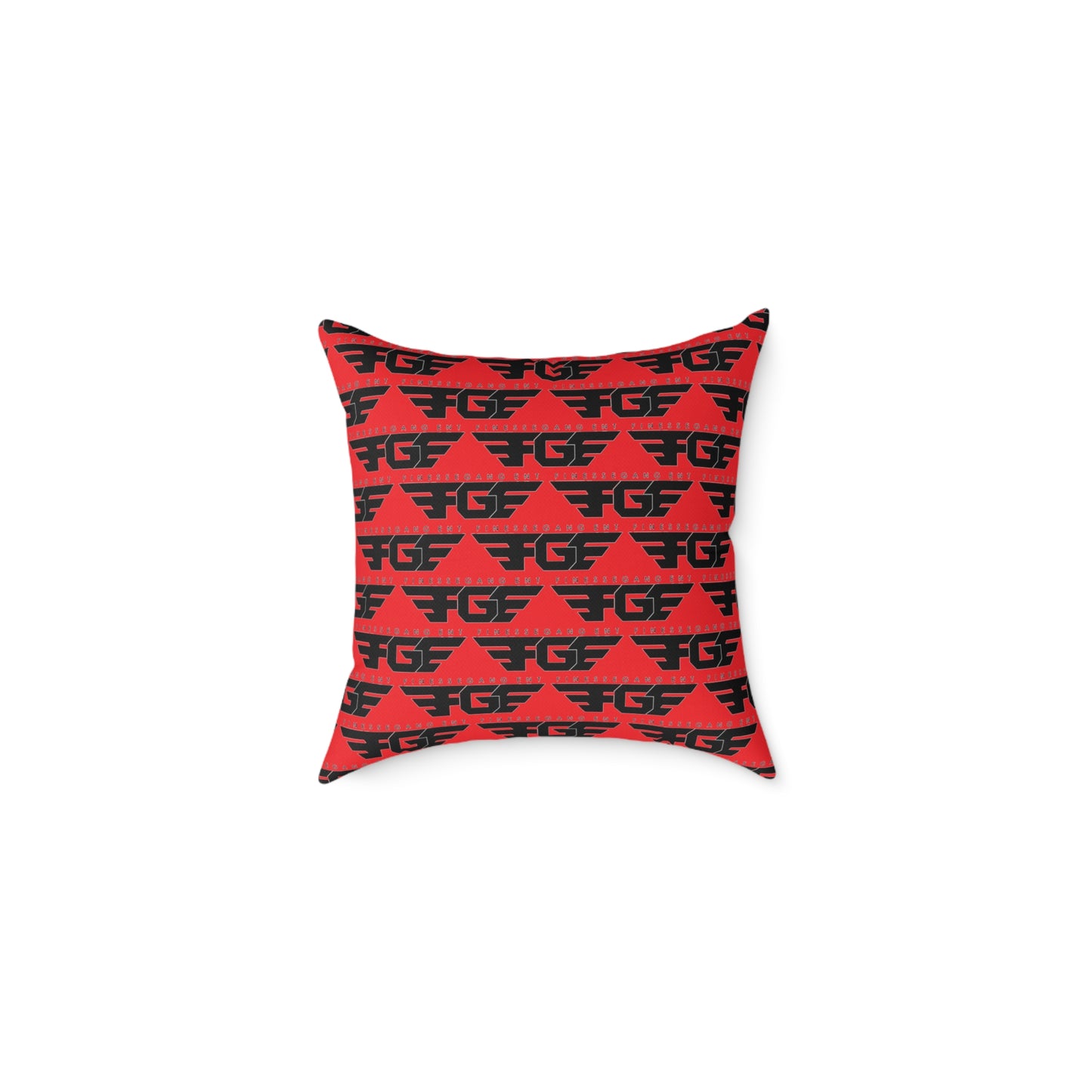 Stylish FGE Square Poly Canvas Pillow with Bold Graphic Design, Modern Home Decor, Cozy Accent, Gift for Friends, Unique Throw Cushion