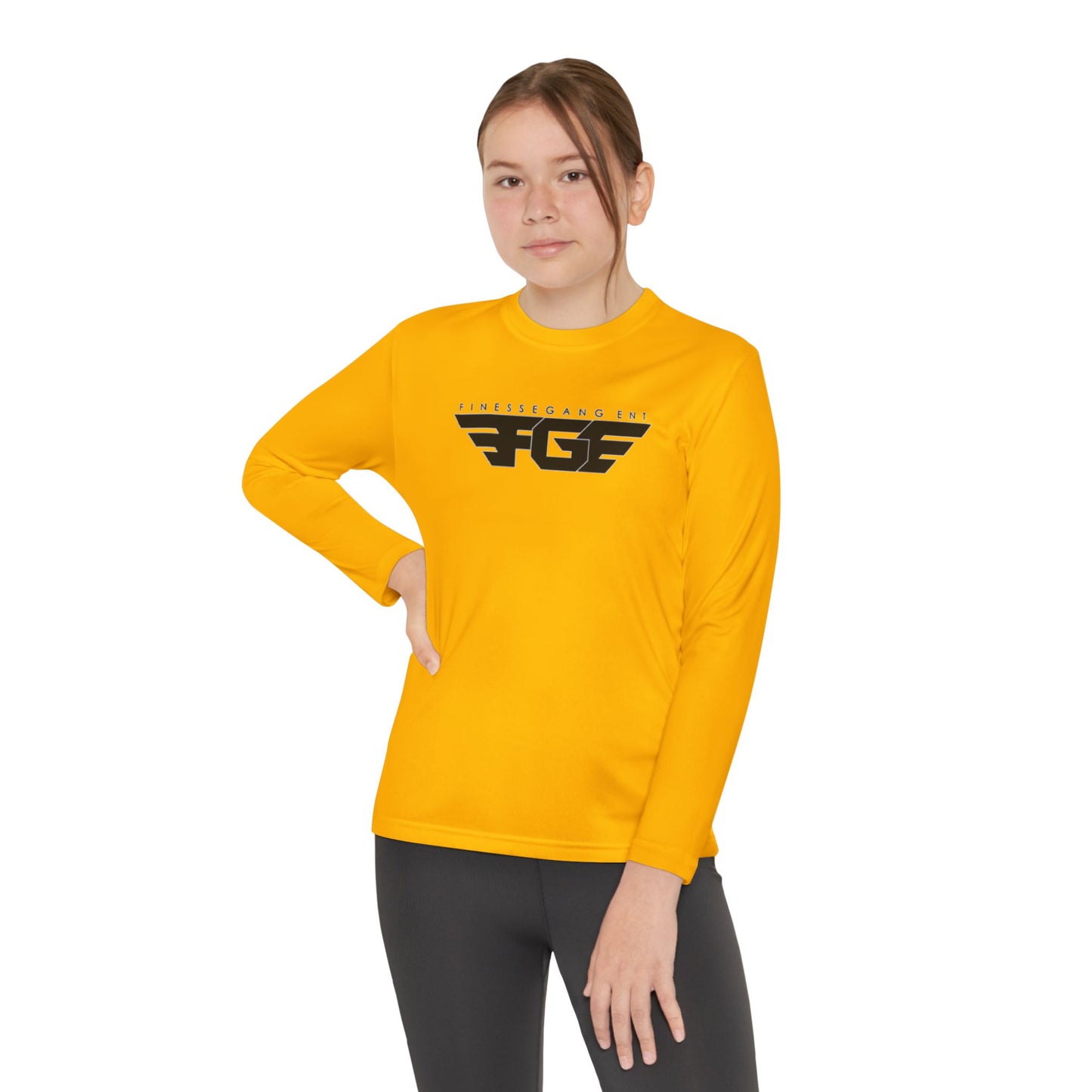 Youth FGE Long Sleeve Active Tee - Sportswear for Kids, Comfortable Athletic Shirt, Stylish Youth Tee for Team Events, Gift for Active Kids