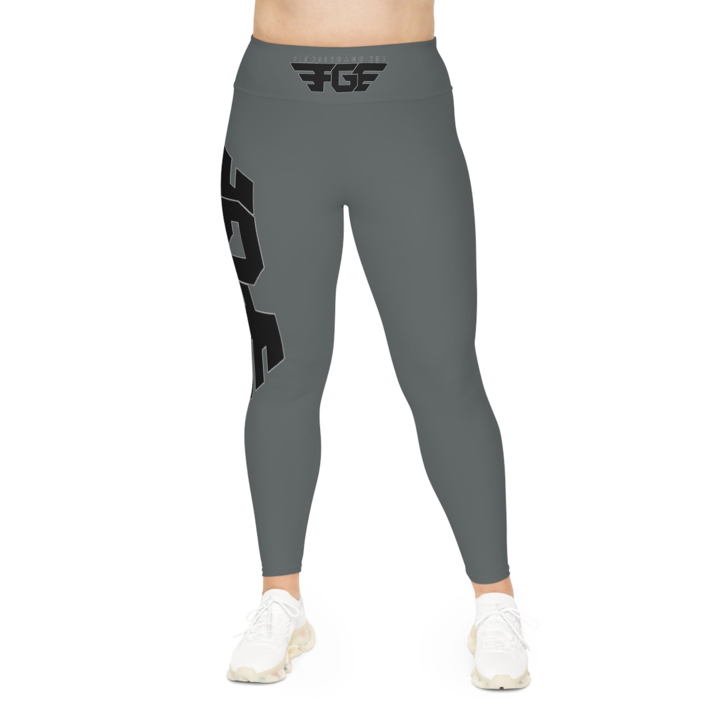 Chic Plus Size FGE Leggings, Stylish Activewear for Comfortable Workouts, Everyday Fashion Leggings, Plus Size Yoga Pants, Custom Print Leggings
