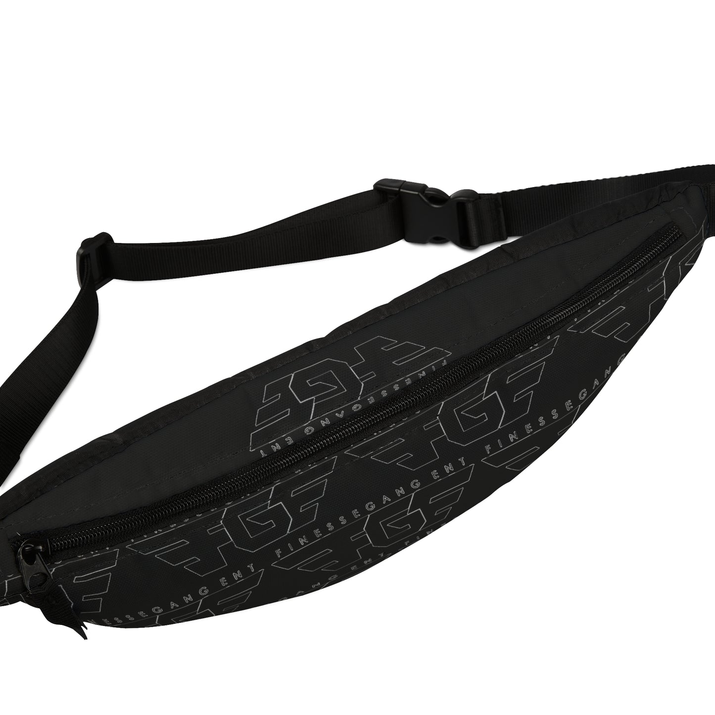 Stylish BLACK FGE Fanny Pack | Trendy Waist Bag for Festivals, Travel, Sports, Everyday Use, Unique Gift