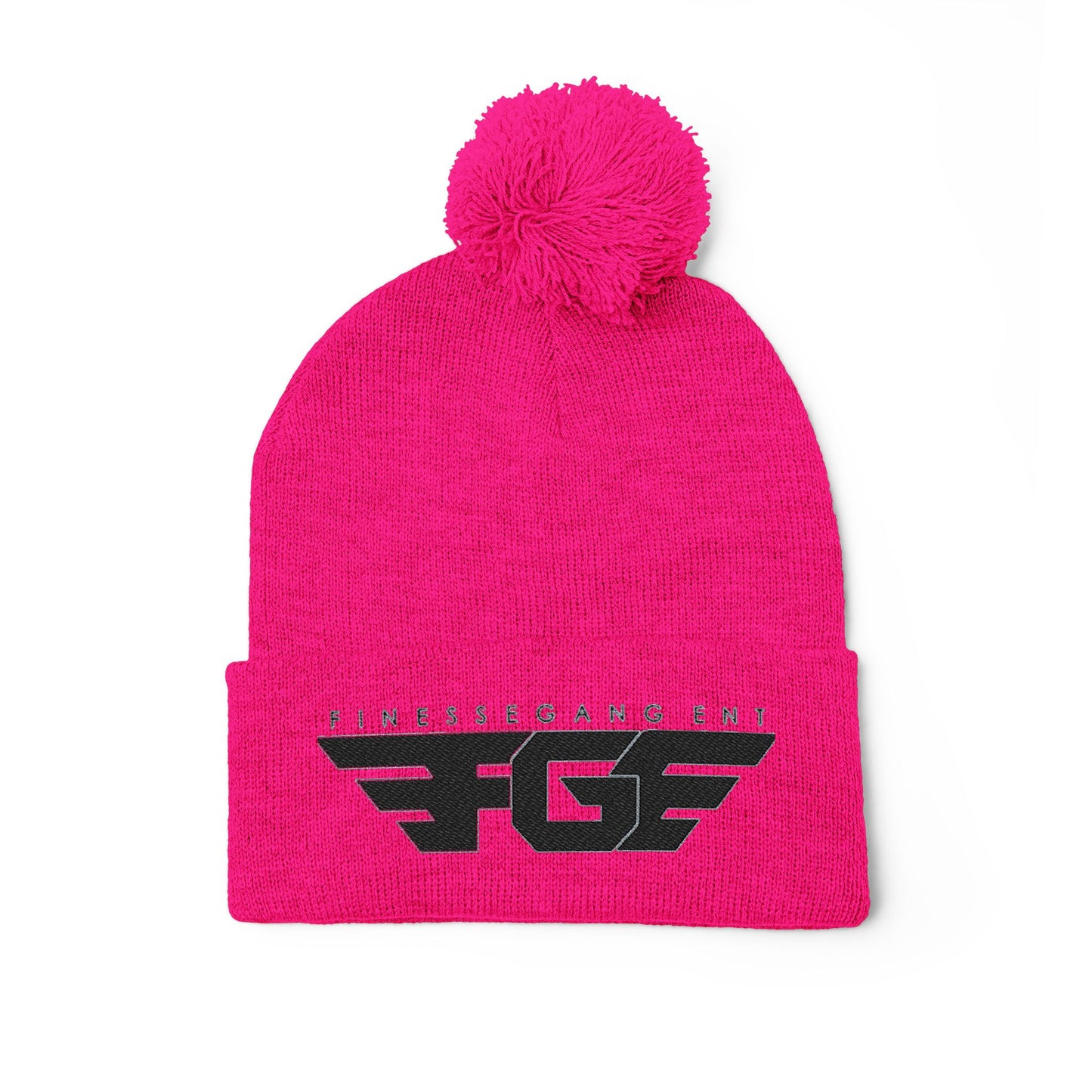 FGE Pom-Pom Knit Cap (Embroidery)