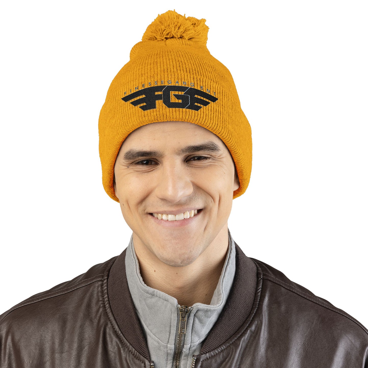 FGE Pom-Pom Knit Cap (Embroidery)