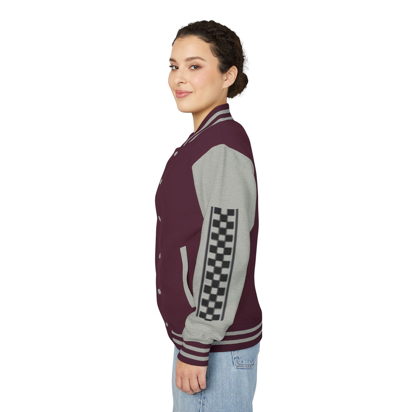 Stylish FGE Unisex Heavyweight Letterman Jacket with Bold Pattern - Perfect for Sports Fans, Casual Wear, College Events, Gifts & Celebrations