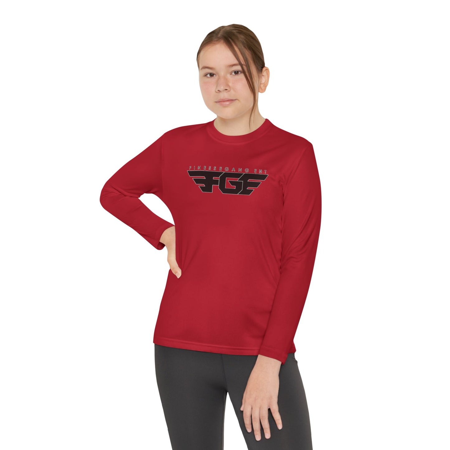Youth FGE Long Sleeve Active Tee - Sportswear for Kids, Comfortable Athletic Shirt, Stylish Youth Tee for Team Events, Gift for Active Kids