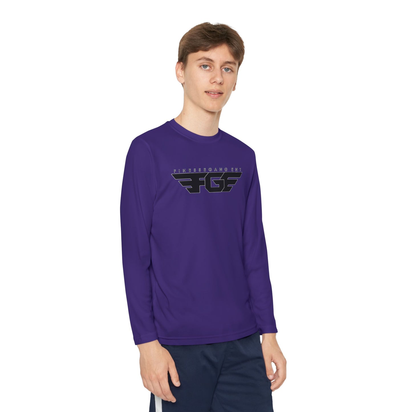 Youth FGE Long Sleeve Active Tee - Sportswear for Kids, Comfortable Athletic Shirt, Stylish Youth Tee for Team Events, Gift for Active Kids
