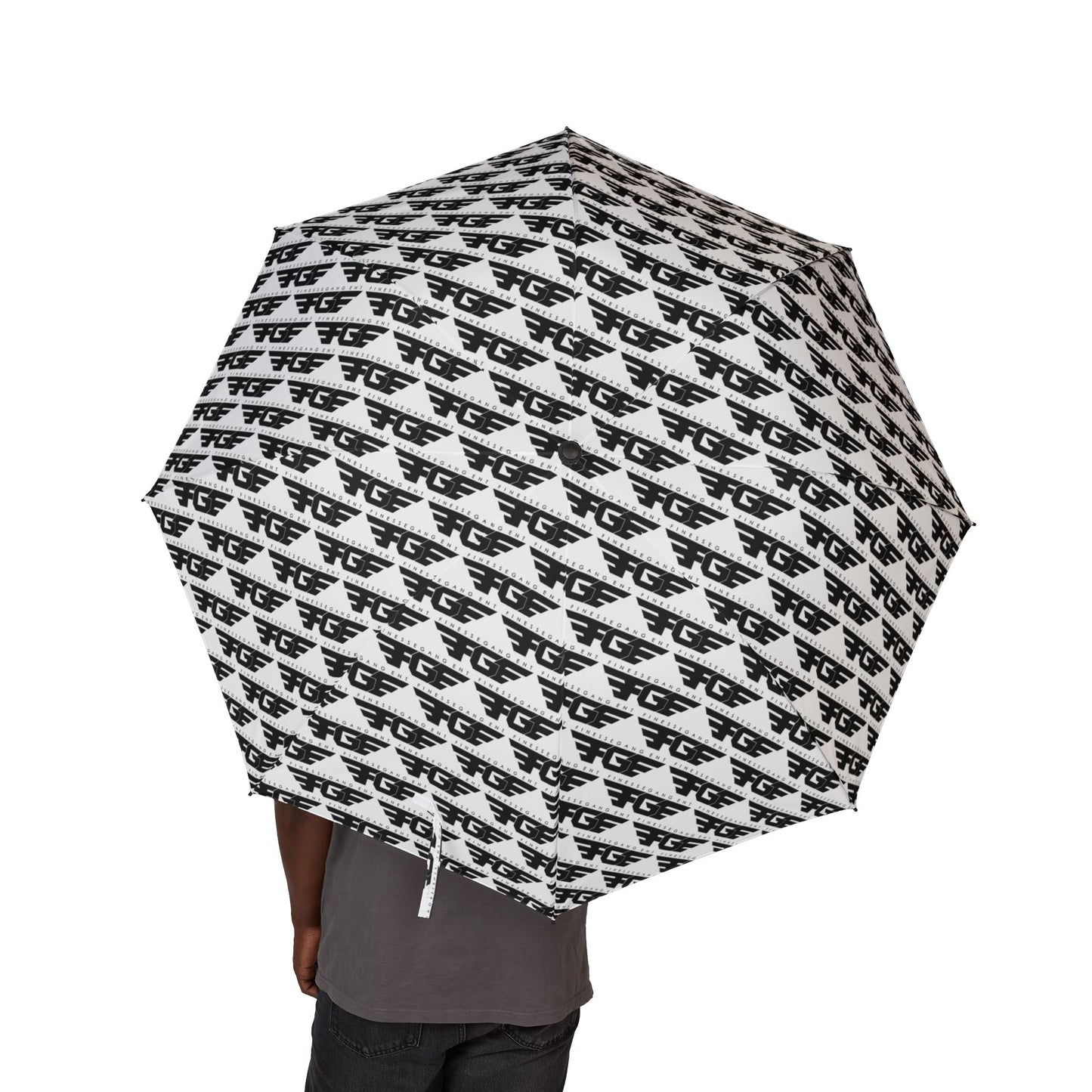 Stylish FGE Semi-Automatic Foldable Umbrella, Compact Travel Umbrella, Rain Gear, Gift for Him/Her, Patterned Umbrella
