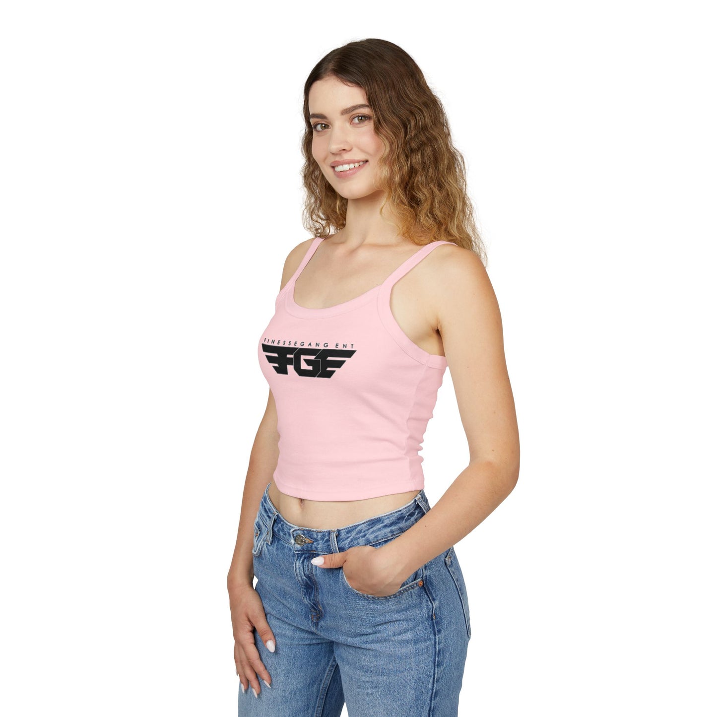 FGE Stylish Women's Spaghetti Strap Tank Top - Finessegagent Graphic Design