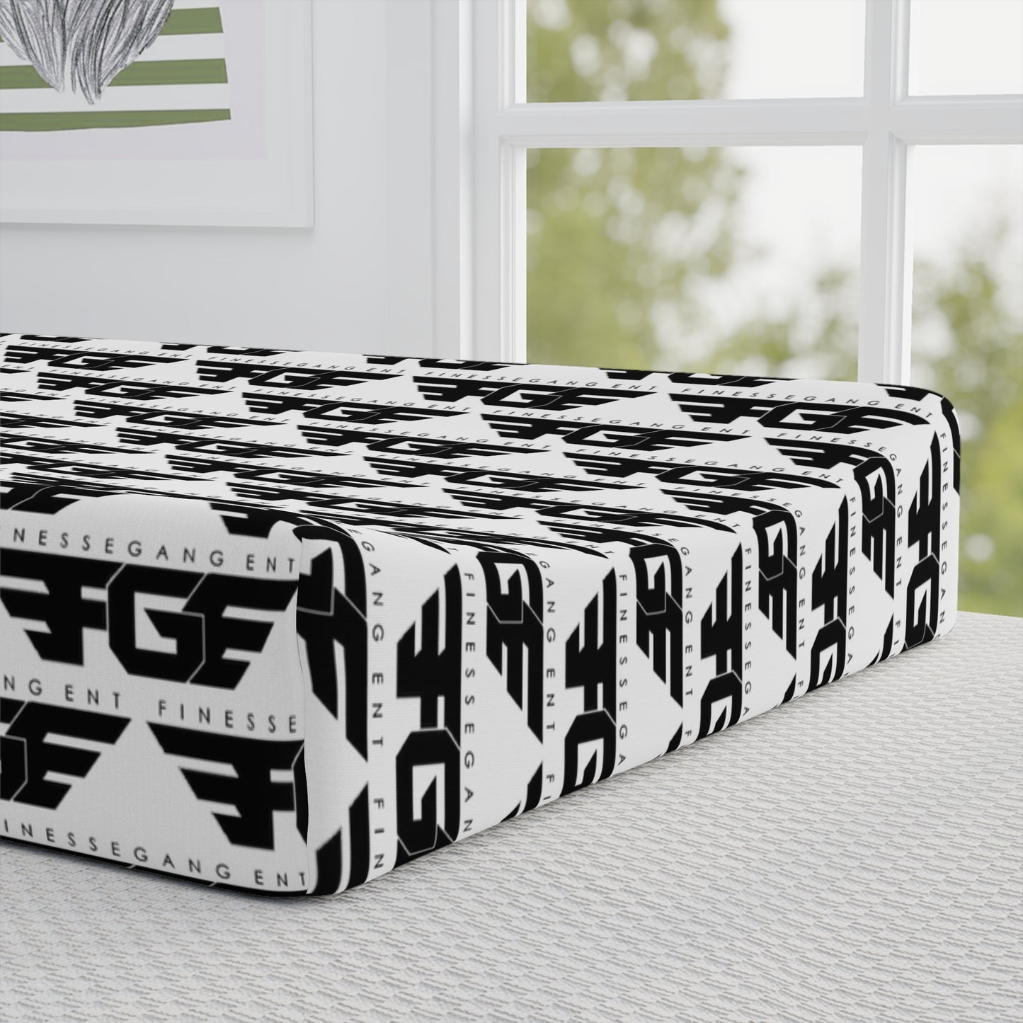 Stylish FGE Baby Changing Pad Cover, Modern Nursery Decor, Baby Shower Gift, Playroom Accessory, Easy Care Changing Mat