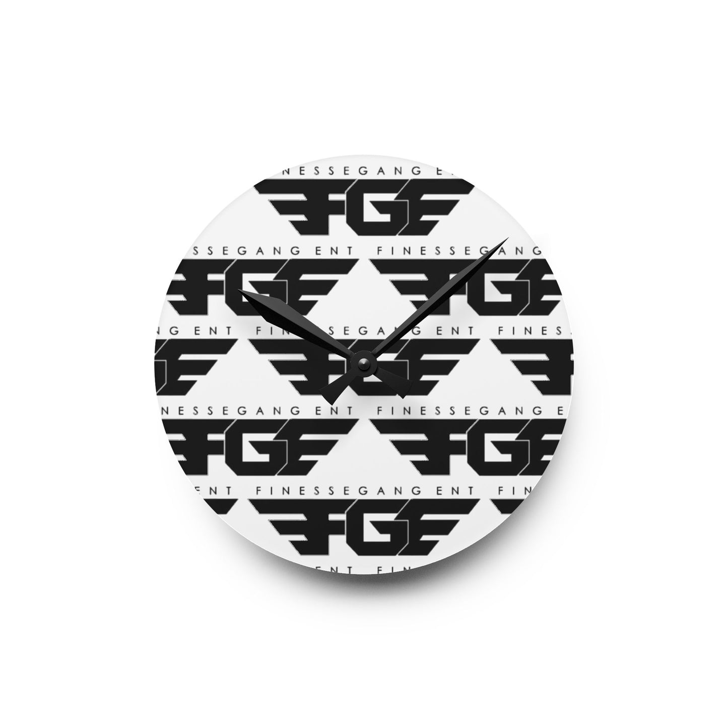 Stylish FGE Acrylic Wall Clock with Unique Graphic Design, Modern Home Decor, Minimalist Wall Art, Gift for Music Lovers, Unique Timepiece