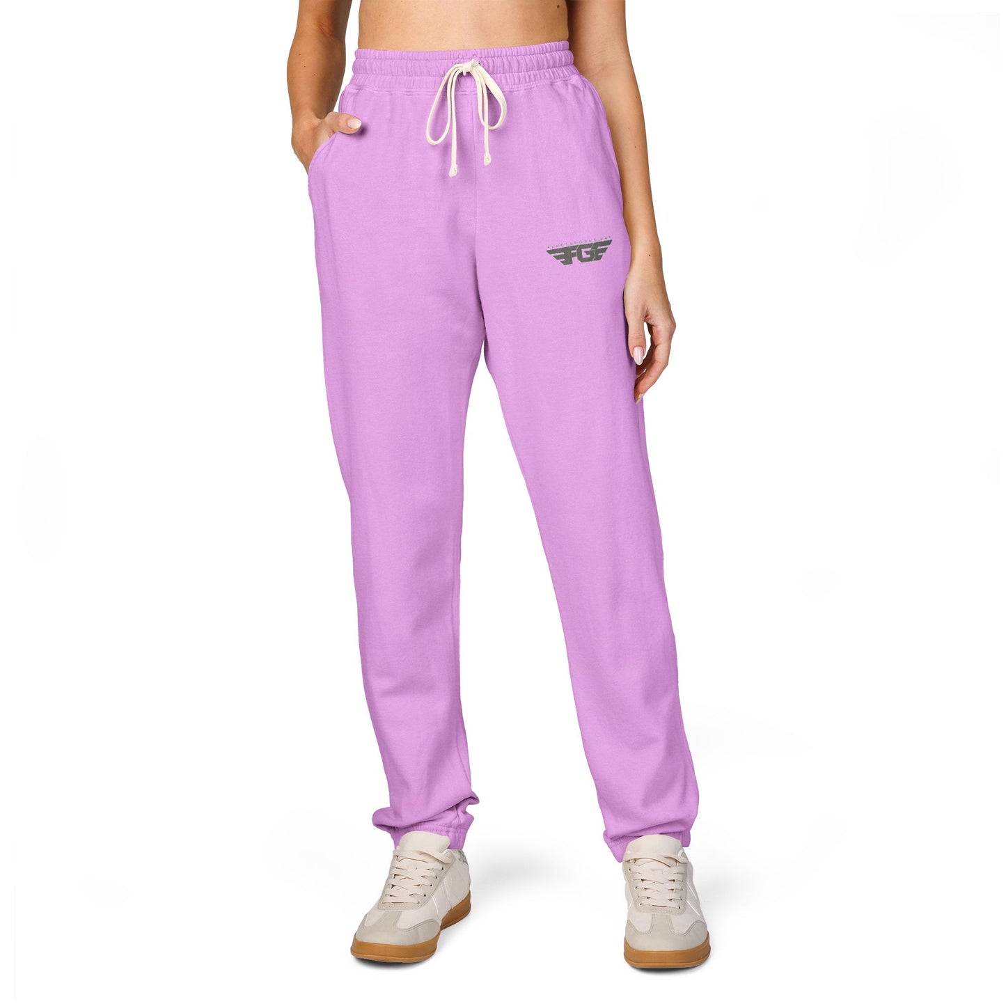 Comfy FGE Garment-Dyed Fleece Sweatpants - Unisex Loungewear, Ideal for Relaxation, Cozy Evenings, Casual Outings, Gift for Him/Her