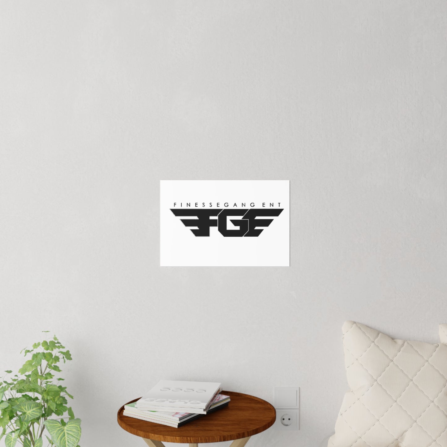 Finessegang Wall Decals - Modern Black Home Art, Stylish Room Decor, Unique Gift for Creative Spaces, Wall Stickers, Trendy Art Prints