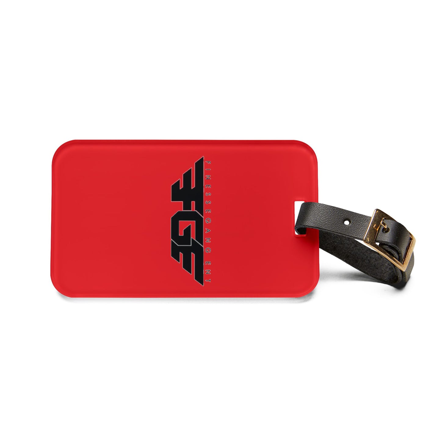Bold RED FGE Adventure Luggage Tag, Travel Accessory, Customizable ID Tag, Suitcase Label, Gift for Travelers, Airline Gear