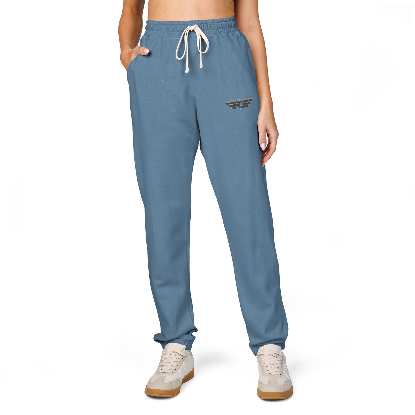 Comfy FGE Garment-Dyed Fleece Sweatpants - Unisex Loungewear, Ideal for Relaxation, Cozy Evenings, Casual Outings, Gift for Him/Her