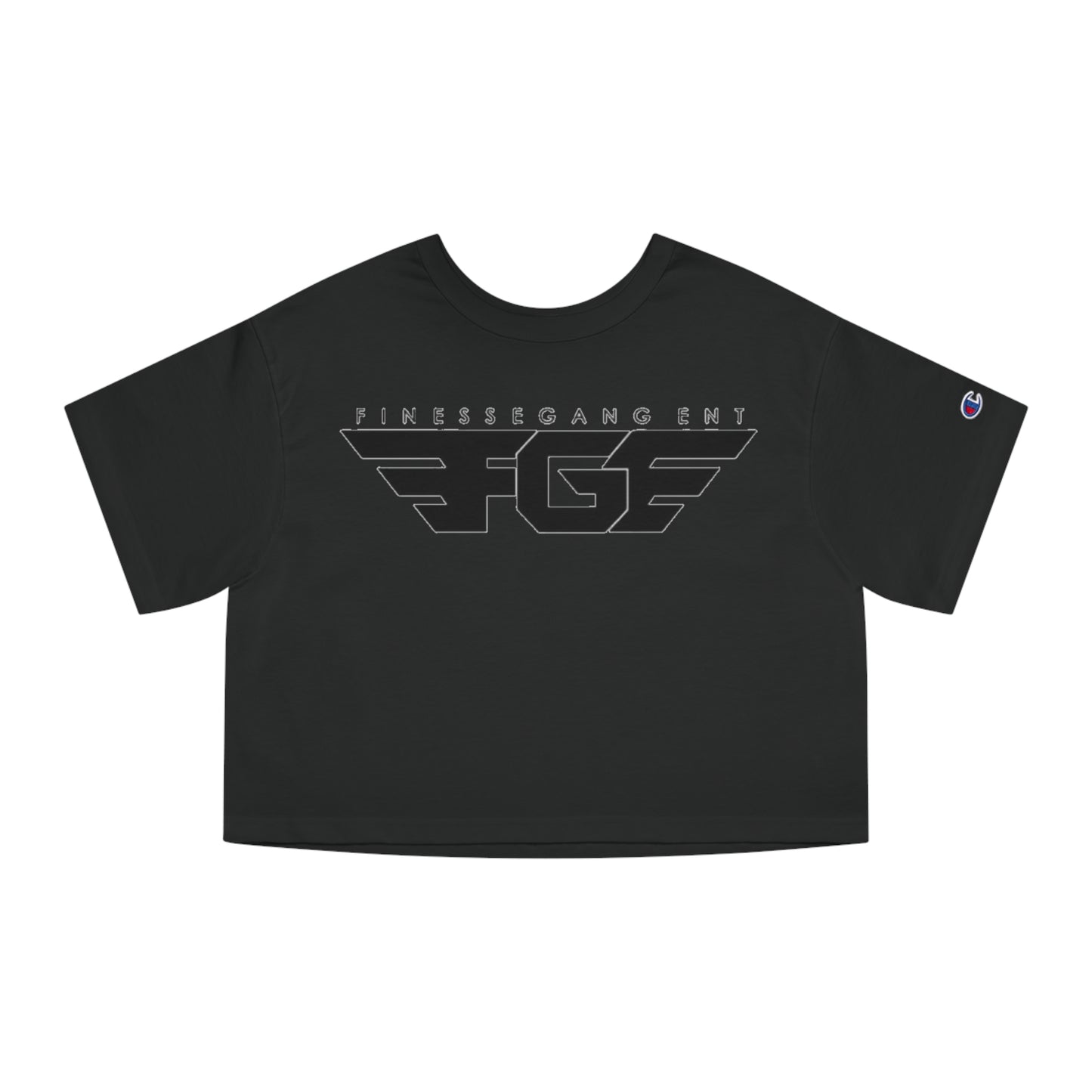 Champion FGE Women's Cropped T-Shirt - Finesse Gang Ent Graphic Tee, Casual Wear, Street Style, Trendy Apparel, Gift for Her