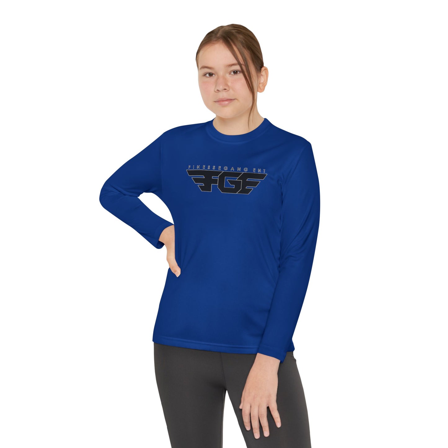 Youth FGE Long Sleeve Active Tee - Sportswear for Kids, Comfortable Athletic Shirt, Stylish Youth Tee for Team Events, Gift for Active Kids