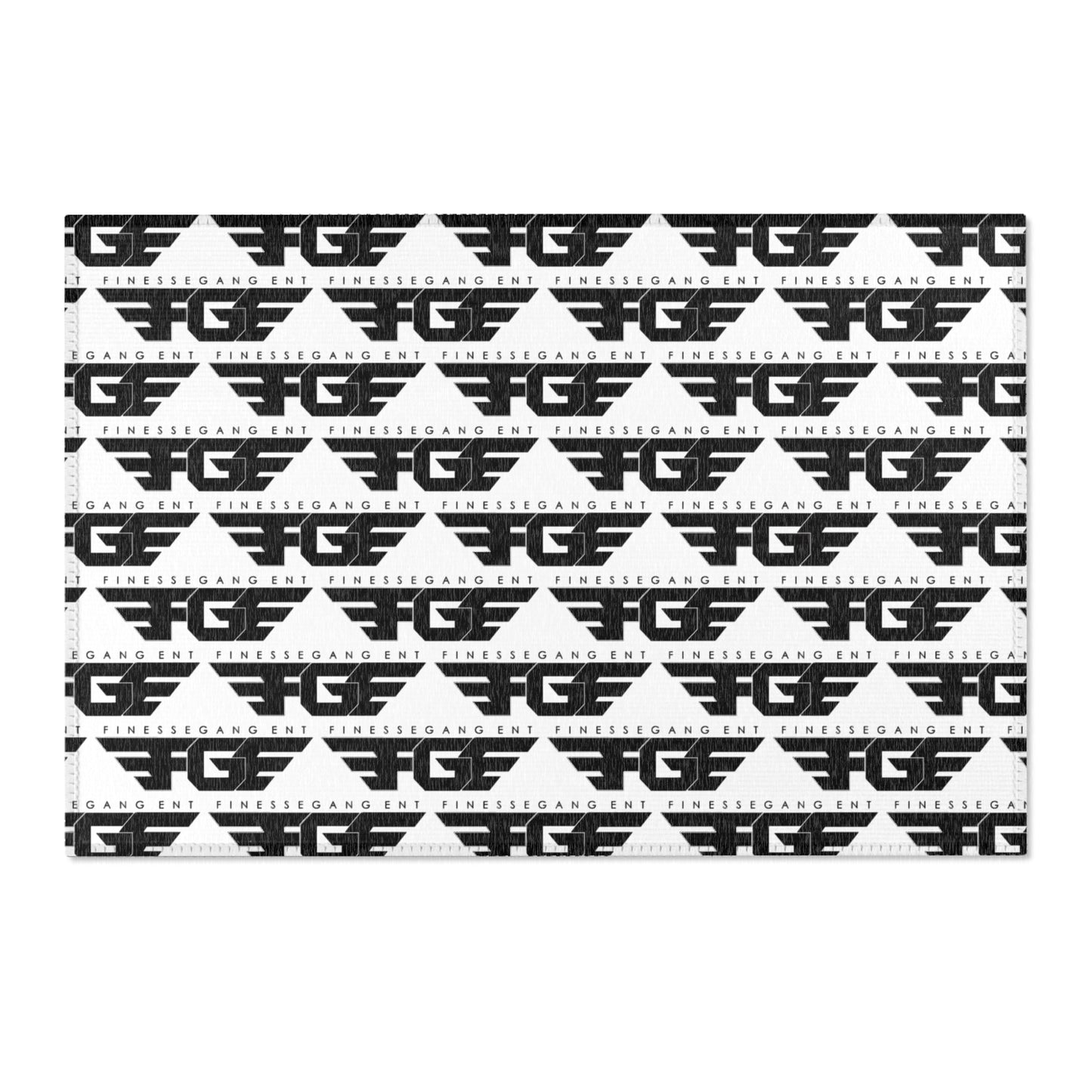 Modern FGE Geometric Area Rug, Chic Home Decor, Boho Rug, Living Room Accent, Black and White Rug, Stylish Floor Mat