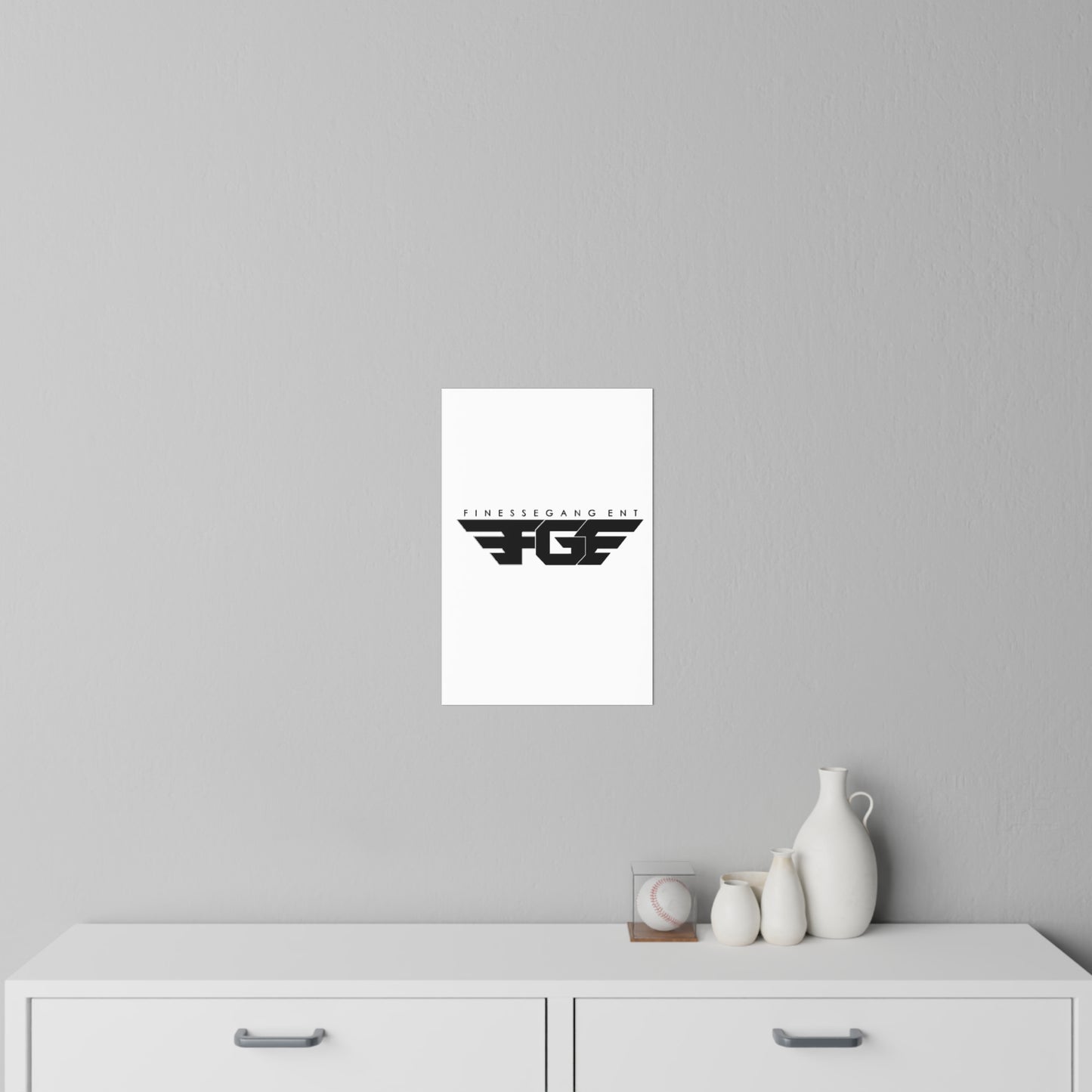 Finessegang Wall Decals - Modern Black Home Art, Stylish Room Decor, Unique Gift for Creative Spaces, Wall Stickers, Trendy Art Prints