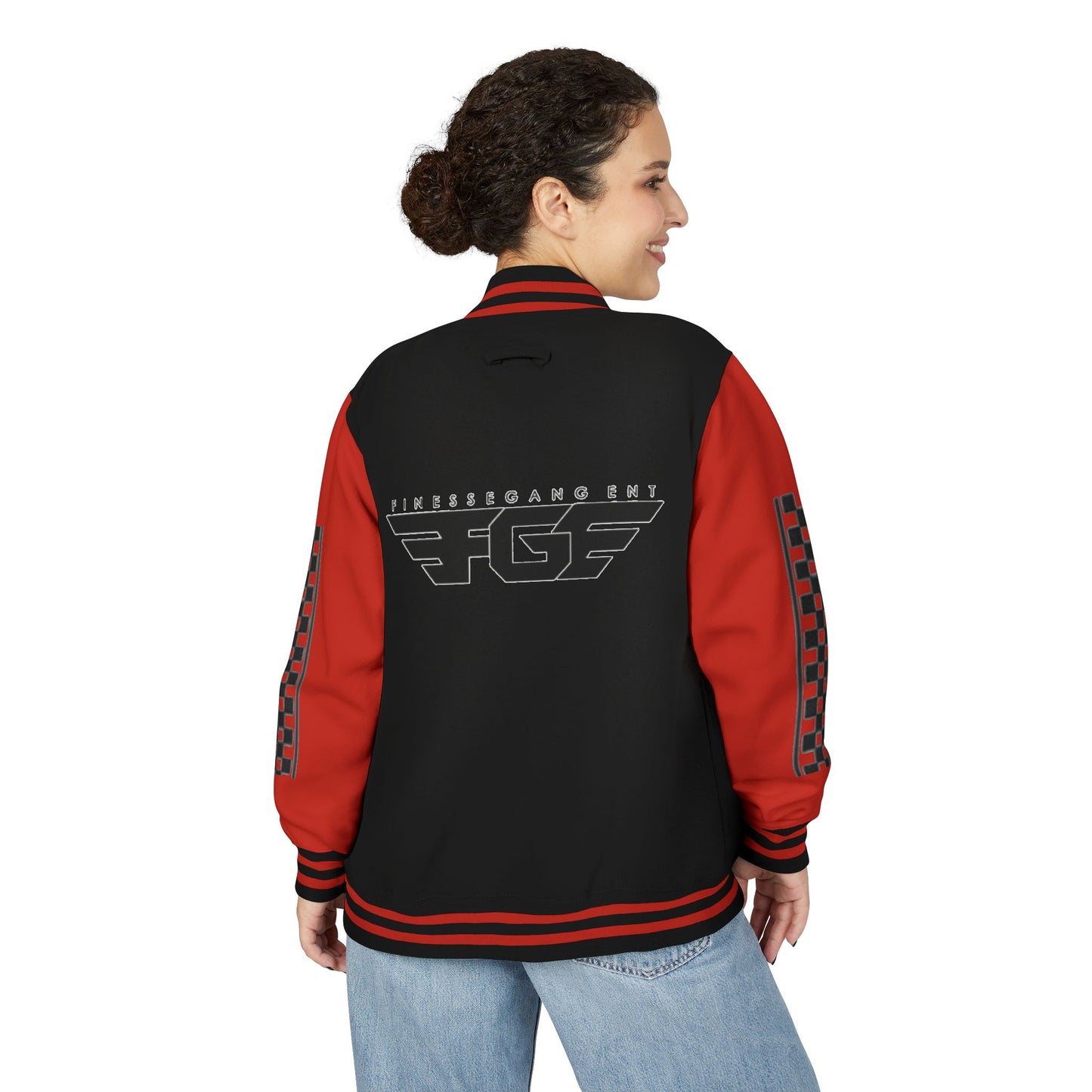 Stylish FGE Unisex Heavyweight Letterman Jacket with Bold Pattern - Perfect for Sports Fans, Casual Wear, College Events, Gifts & Celebrations