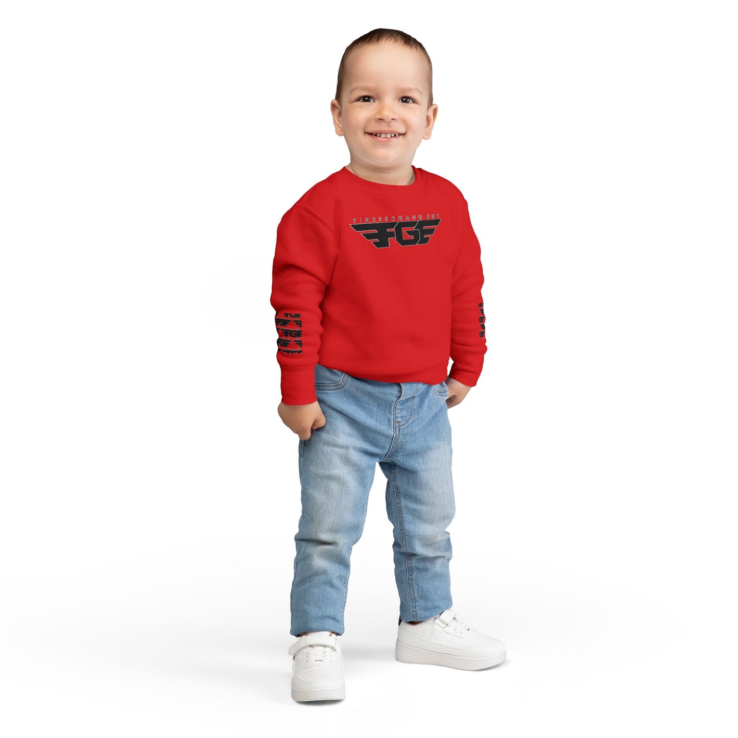 Stylish FGE Toddler Sweatshirt, Cool Kids Apparel, Graphic Toddler Top, Trendy Childrens Clothing, Birthday Gift for Kids, Casual Toddler Wear