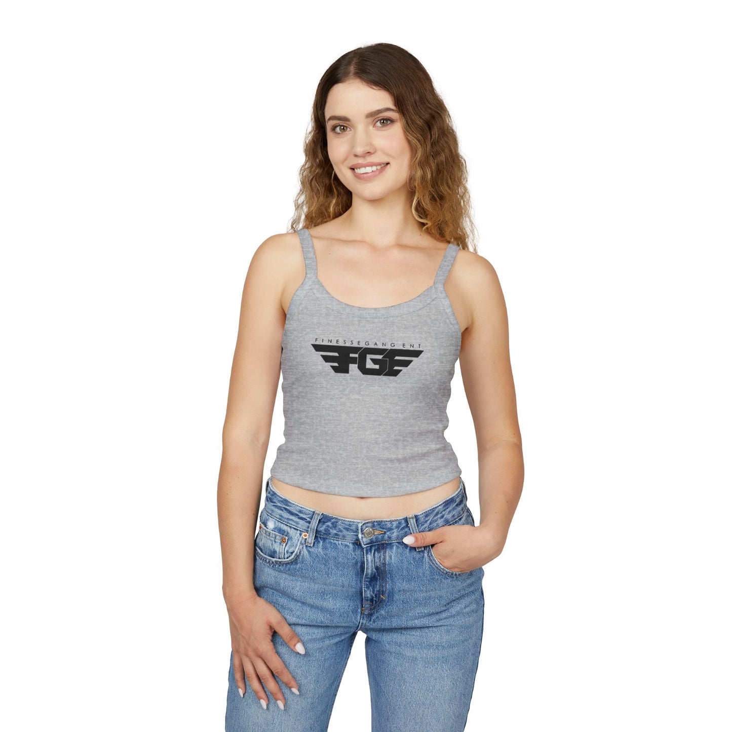 FGE Stylish Women's Spaghetti Strap Tank Top - Finessegagent Graphic Design