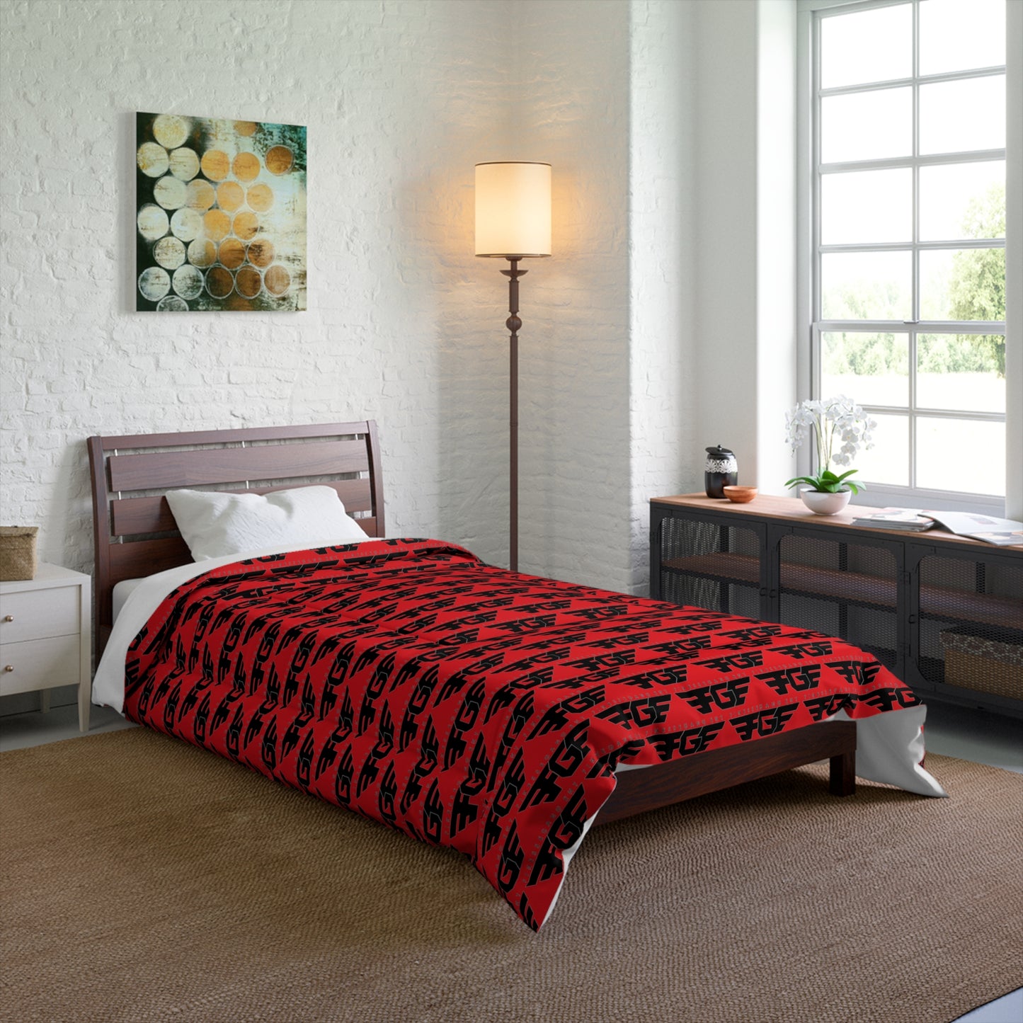 Cozy FGE Graphic Comforter for Warmth & Style | Perfect for Home Decor, Gifts, and Seasonal Celebrations, Bohemian, Bedroom Makeover, Lounge