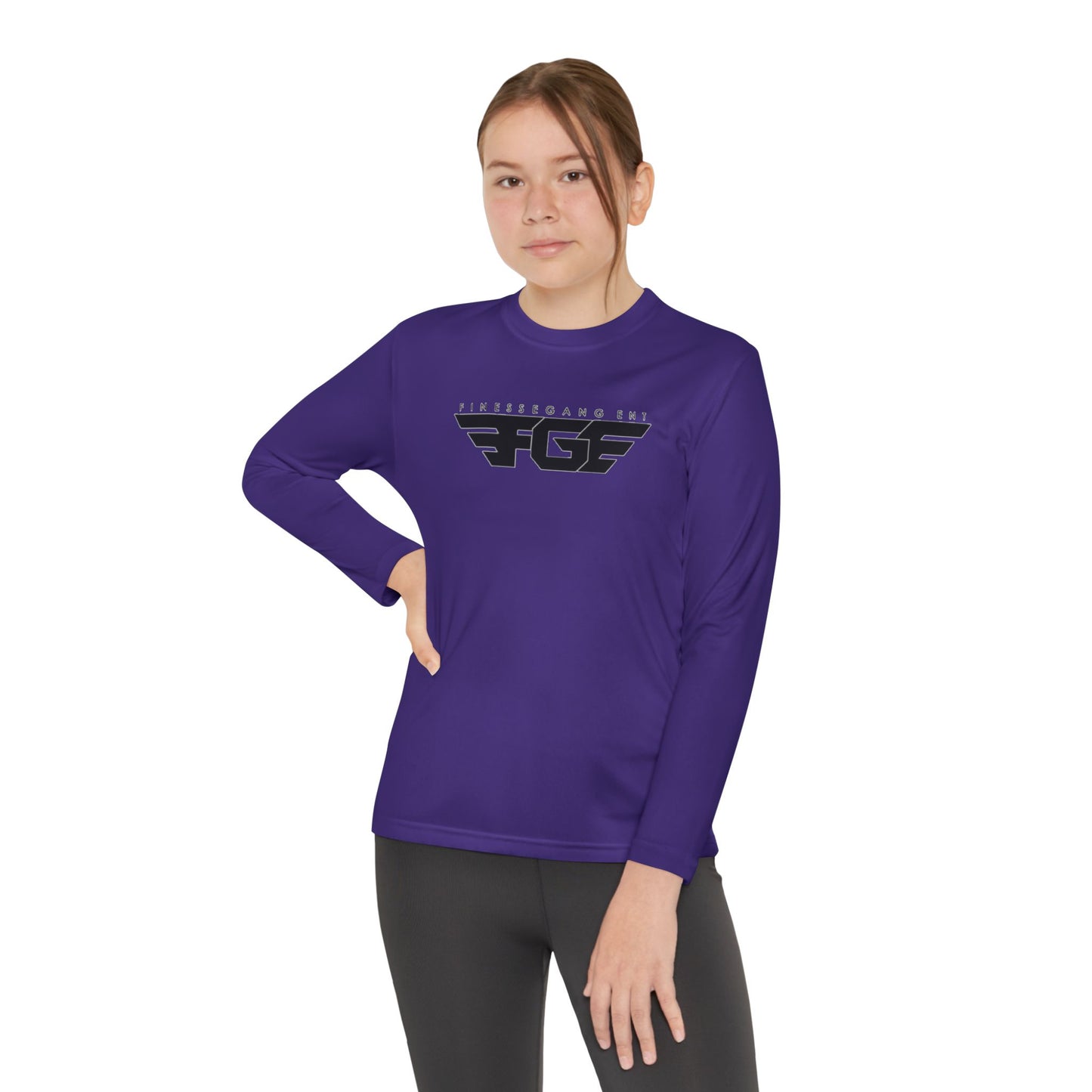 Youth FGE Long Sleeve Active Tee - Sportswear for Kids, Comfortable Athletic Shirt, Stylish Youth Tee for Team Events, Gift for Active Kids