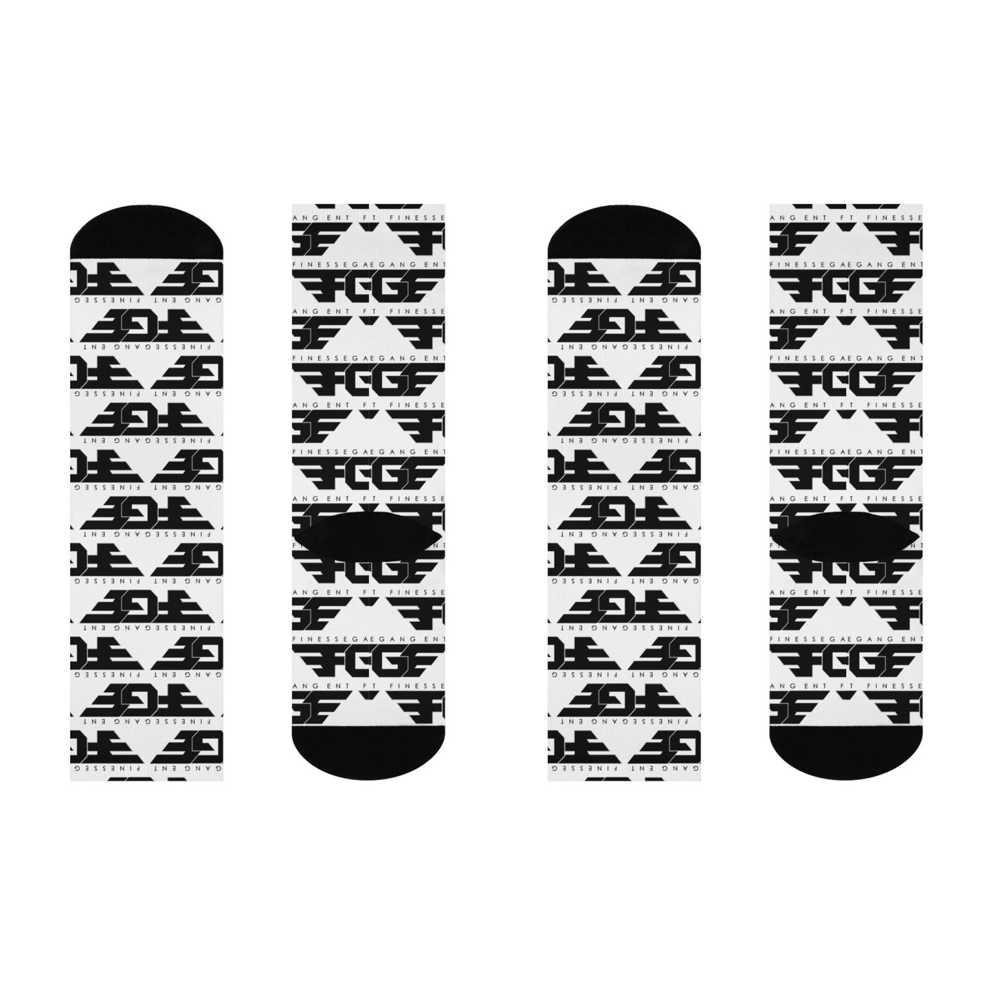 Stylish FGE Cushioned Crew Socks, Cozy Socks for Comfort, Fashion Socks, Perfect Gift, Everyday Wear, Unique Design