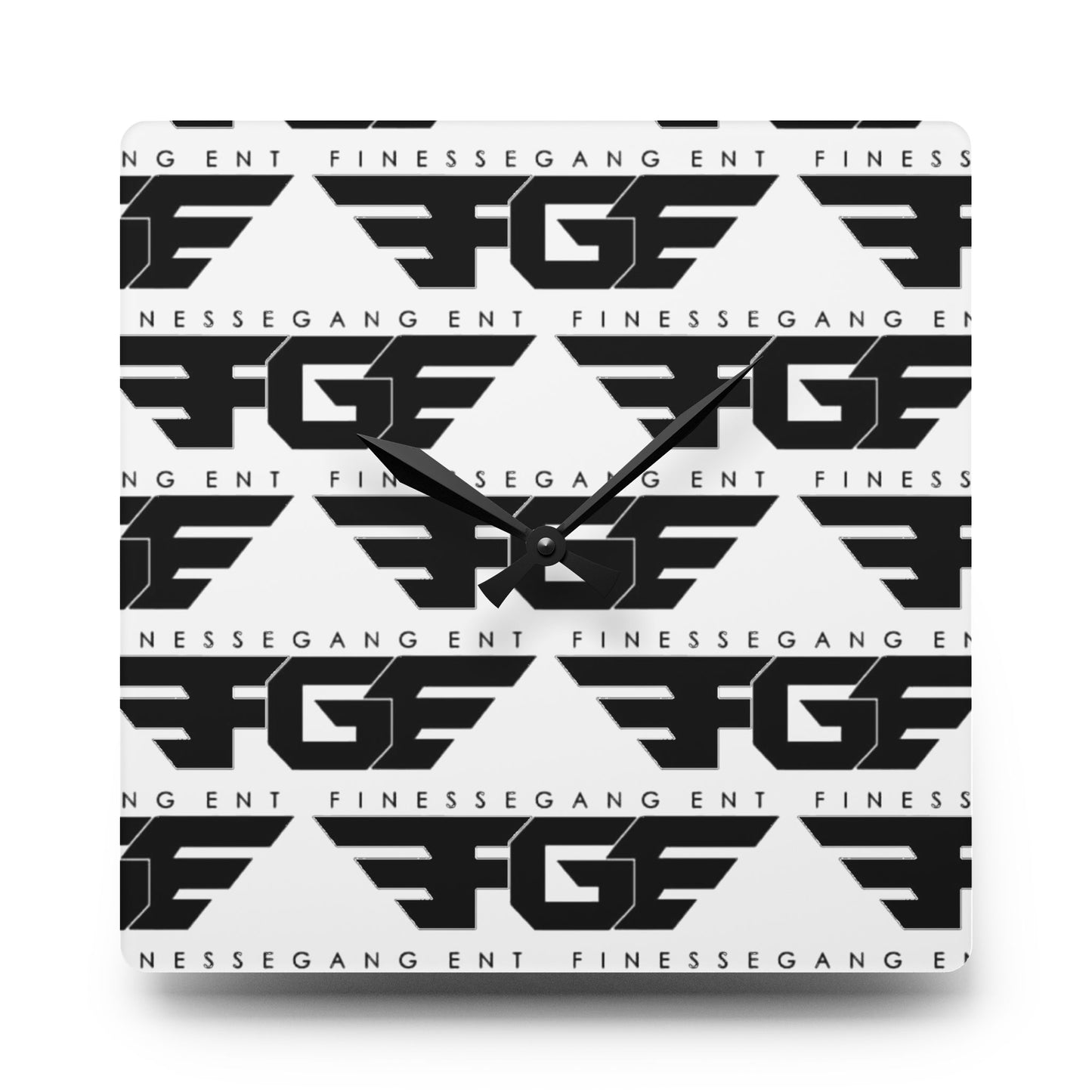 Stylish FGE Acrylic Wall Clock with Unique Graphic Design, Modern Home Decor, Minimalist Wall Art, Gift for Music Lovers, Unique Timepiece